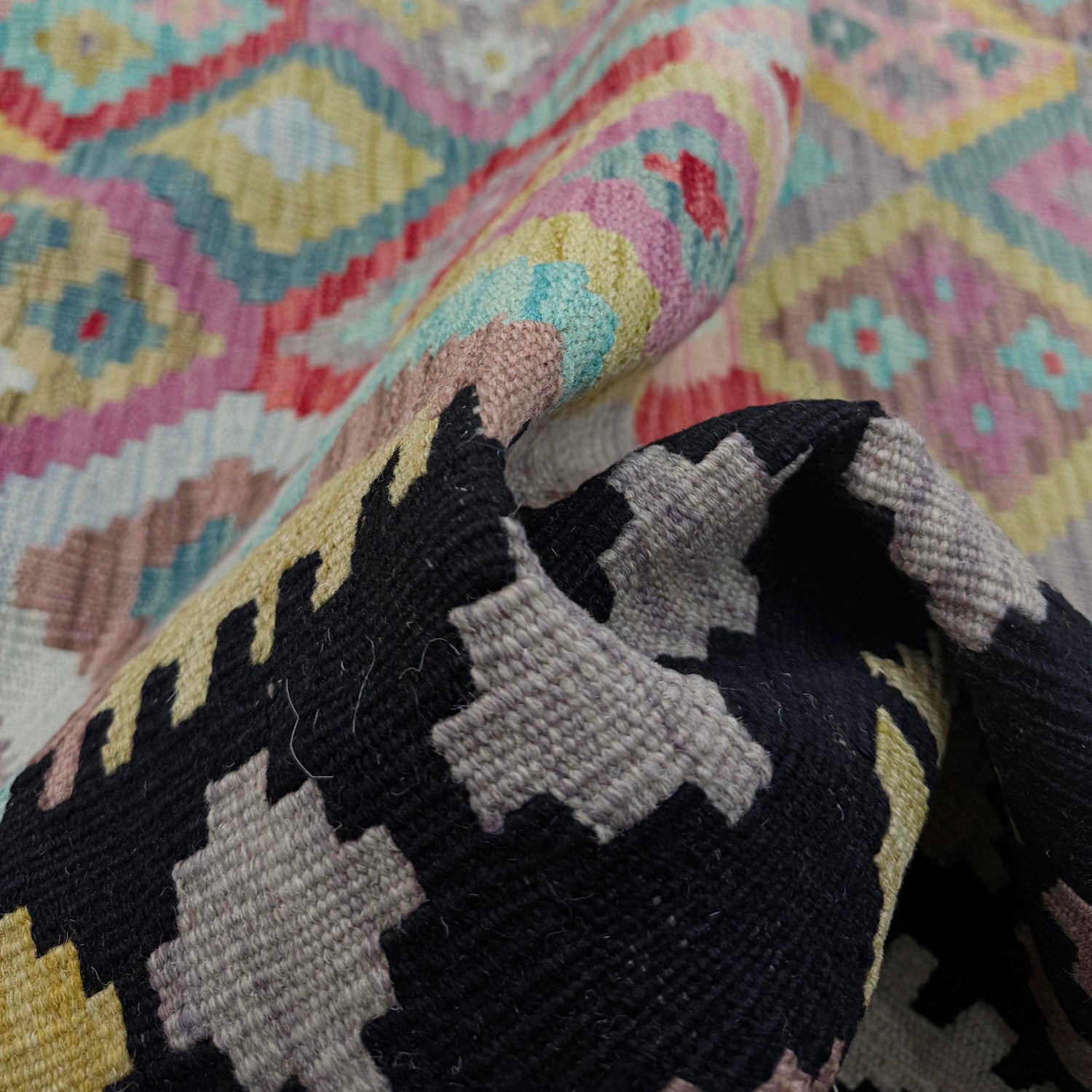 Handmade Multi Kilim Geometric 7x10 ft