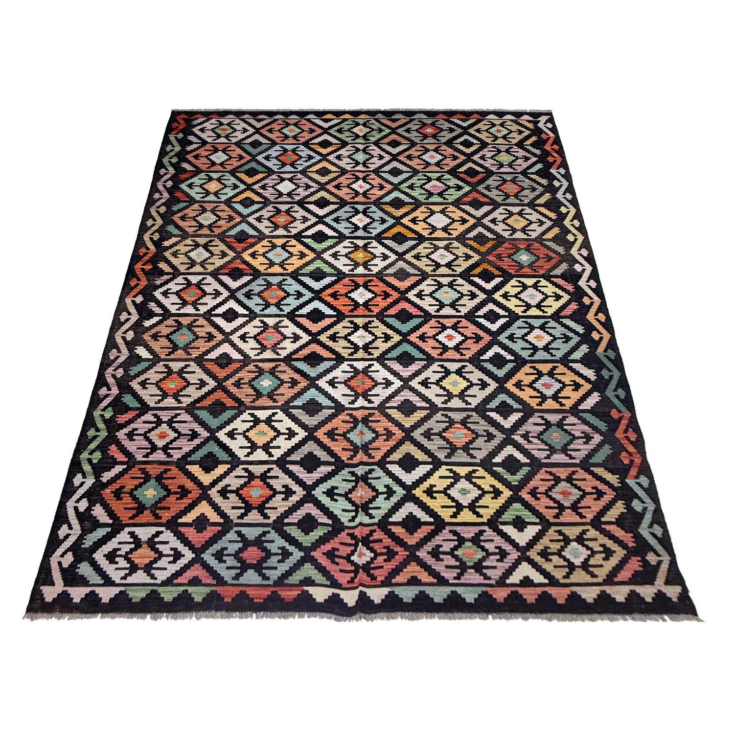 Handmade Multi Kilim Geometric 7x10 ft