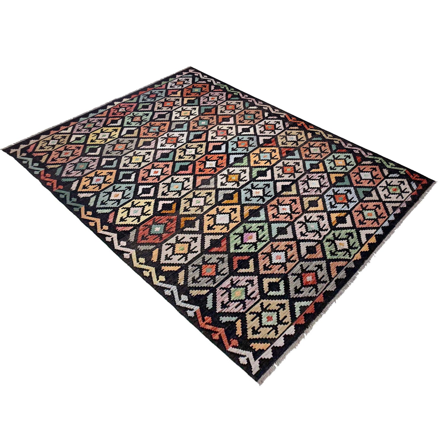 Handmade Multi Kilim Geometric 7x10 ft