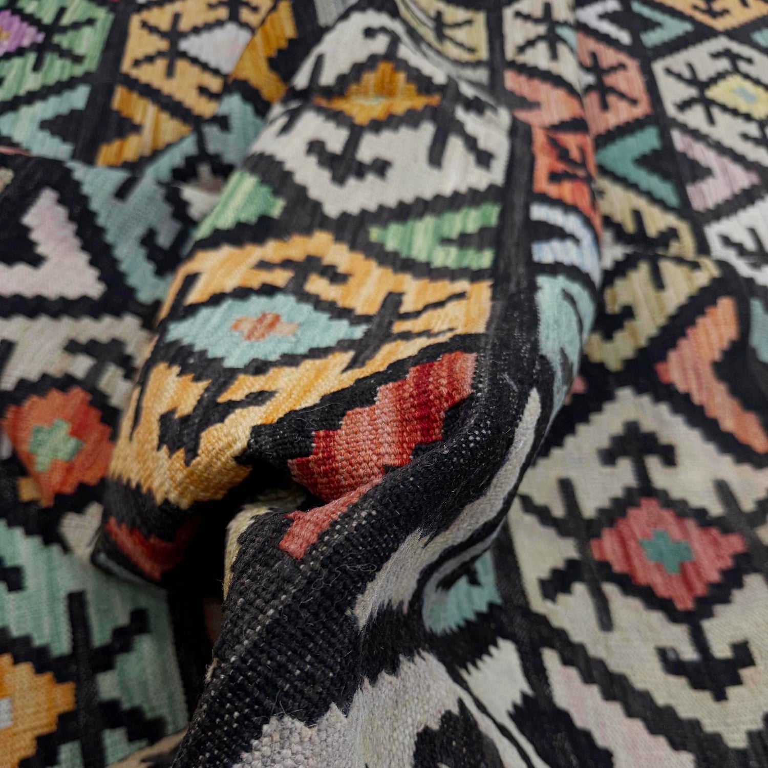 Handmade Multi Kilim Geometric 7x10 ft