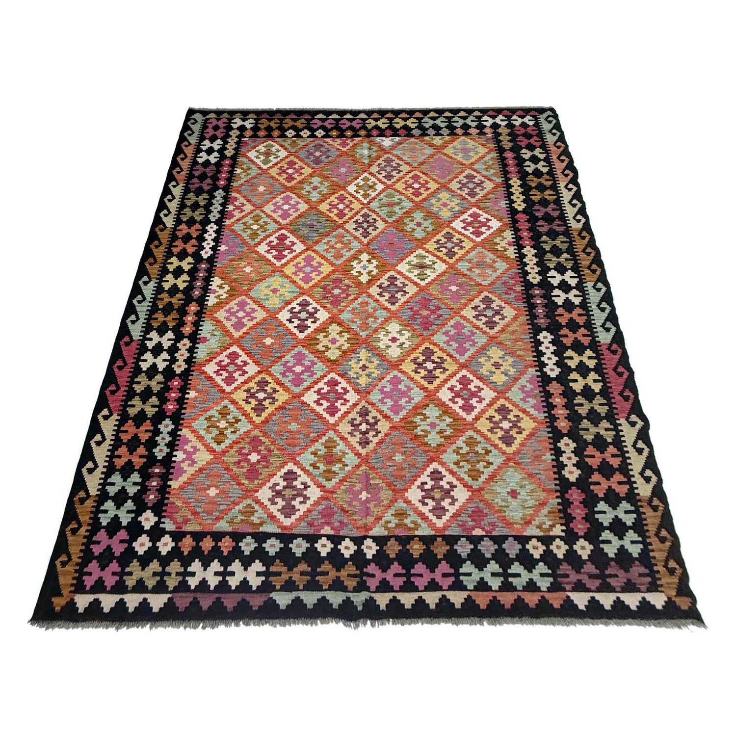 Handmade Multi Kilim Geometric 7x10 ft