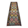 Handmade Multi Kilim Geometric 10' Runner