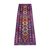 Handmade Multi Kilim Geometric 8' Runner