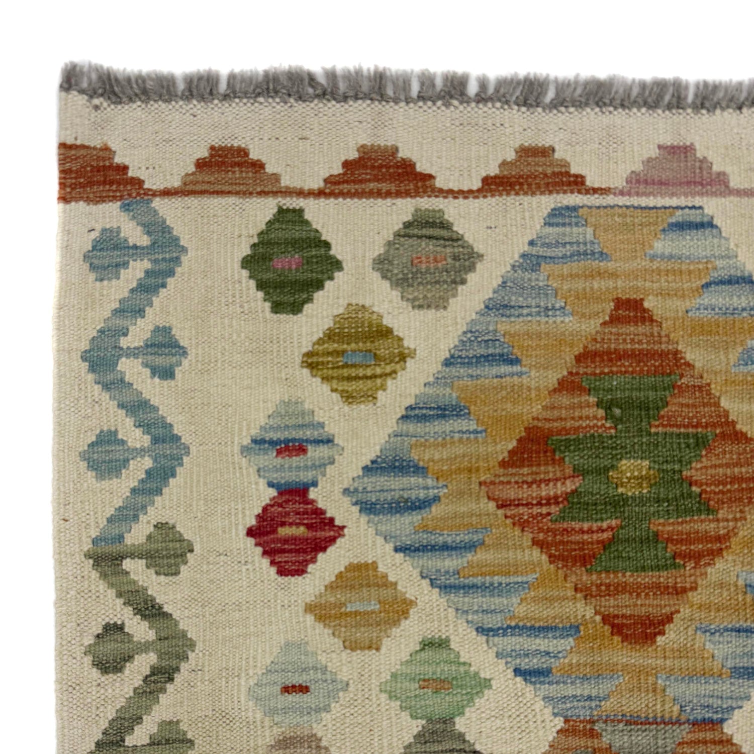 Handmade Multi Kilim Geometric 10' Runner