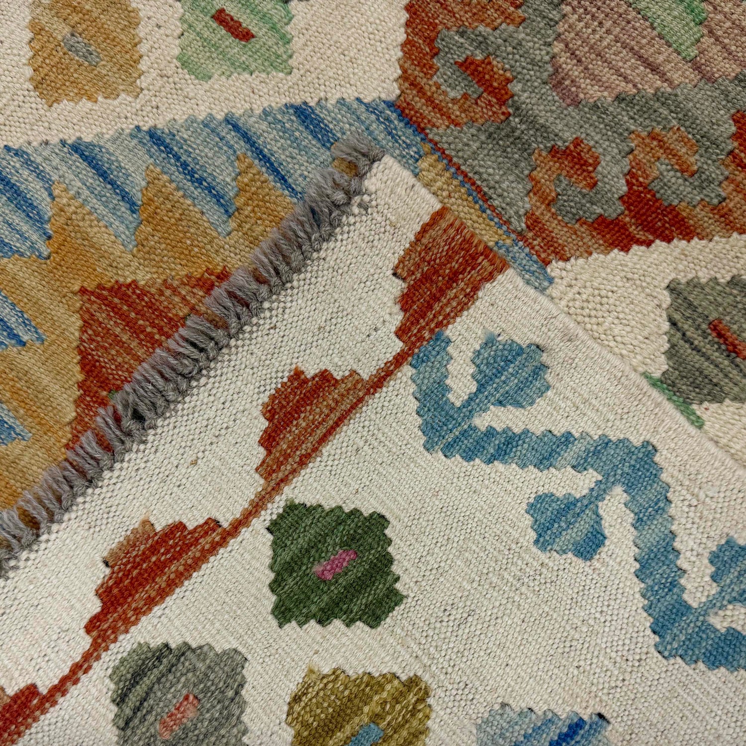 Handmade Multi Kilim Geometric 10' Runner