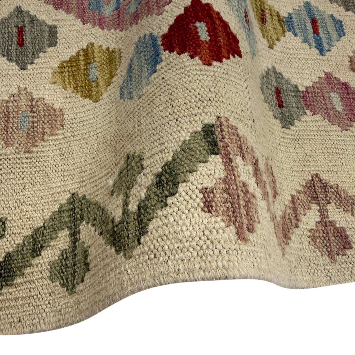 Handmade Multi Kilim Geometric 10' Runner