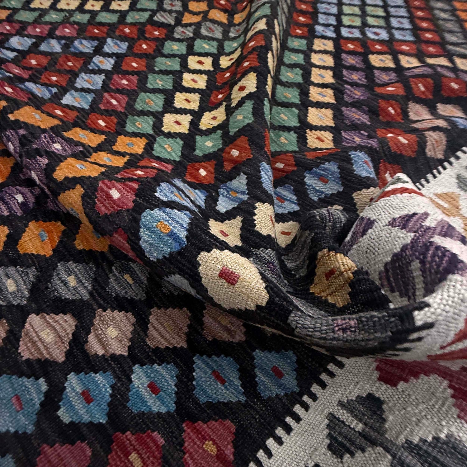 Handmade Multi Kilim Geometric 7x10 ft