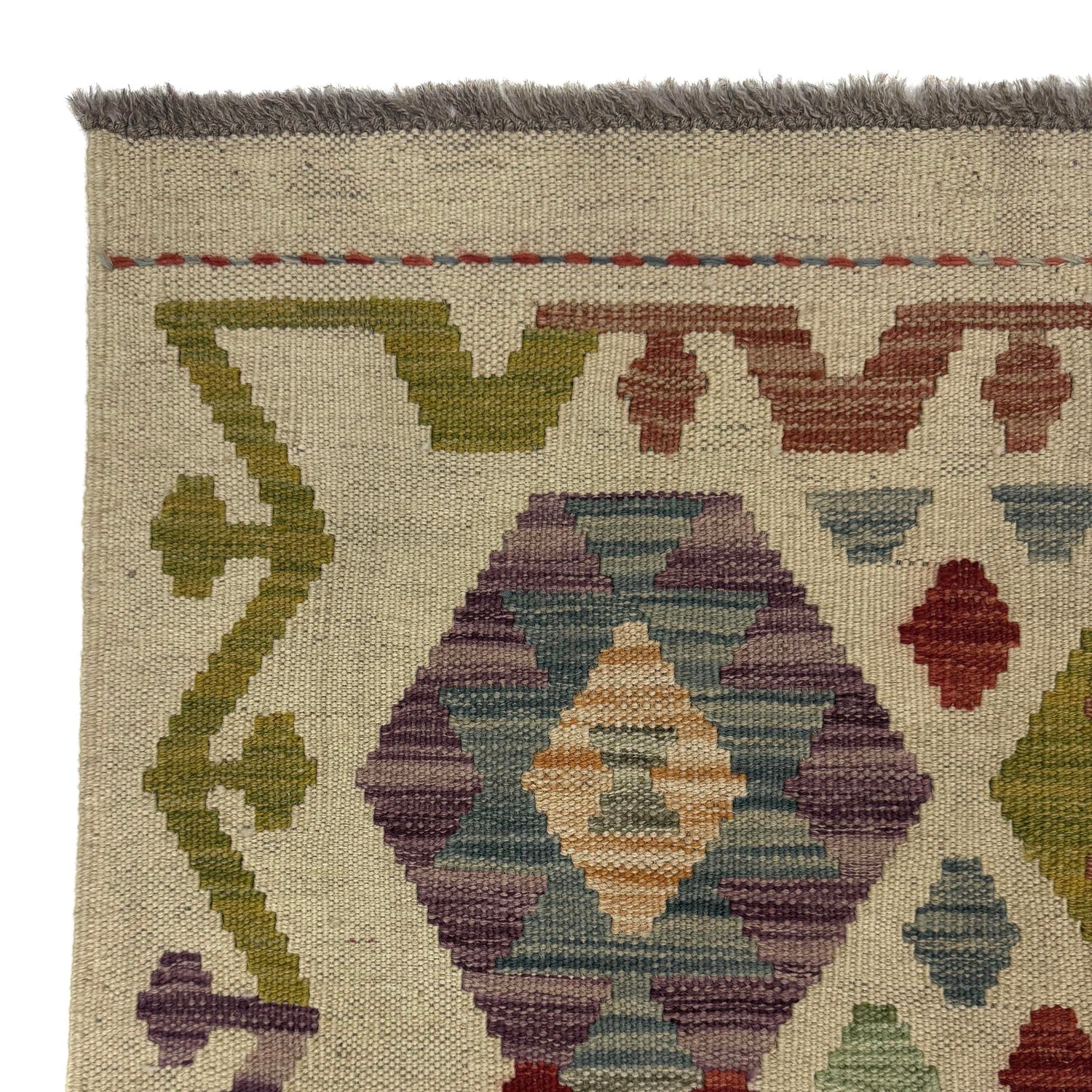 Handmade Multi Kilim Geometric 10' Runner