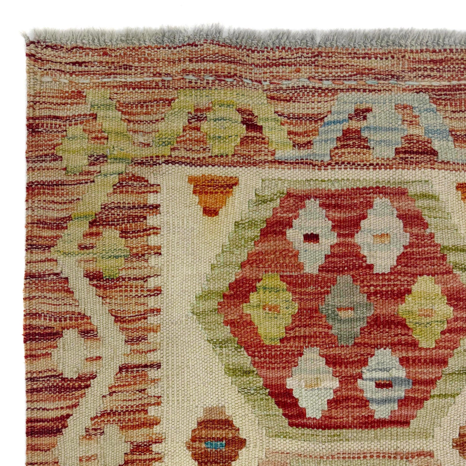 Handmade Multi Kilim Geometric 6' Runner