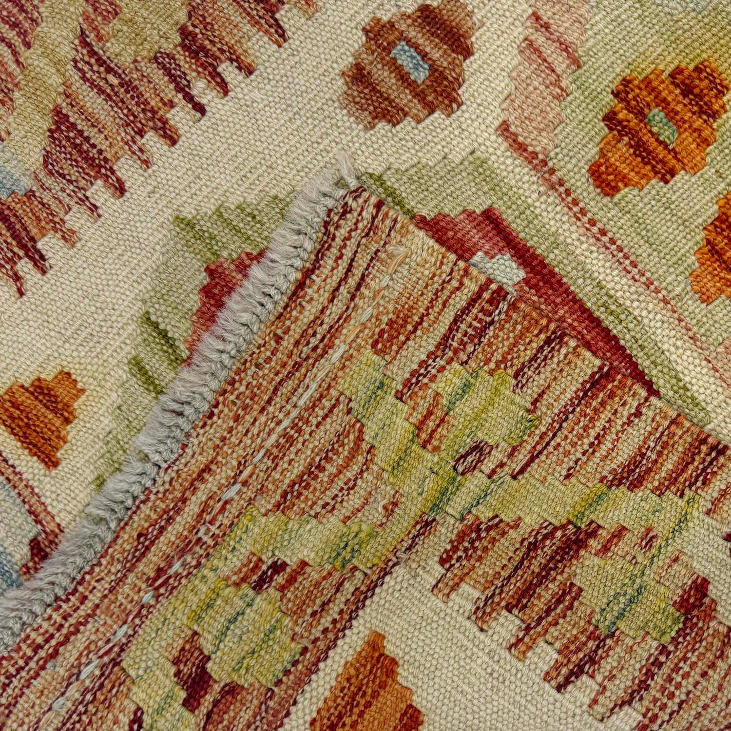 Handmade Multi Kilim Geometric 6' Runner