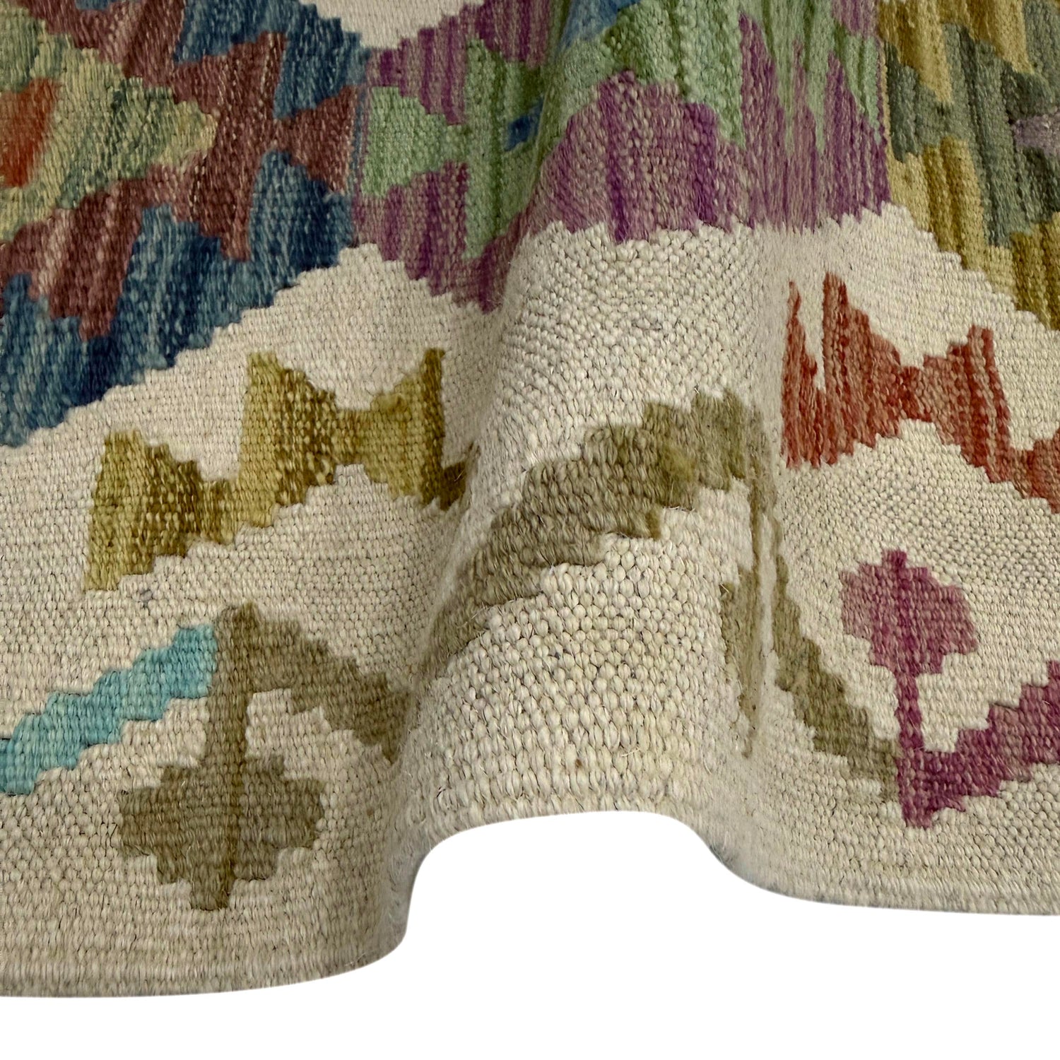 Handmade Multi Kilim Geometric 10' Runner