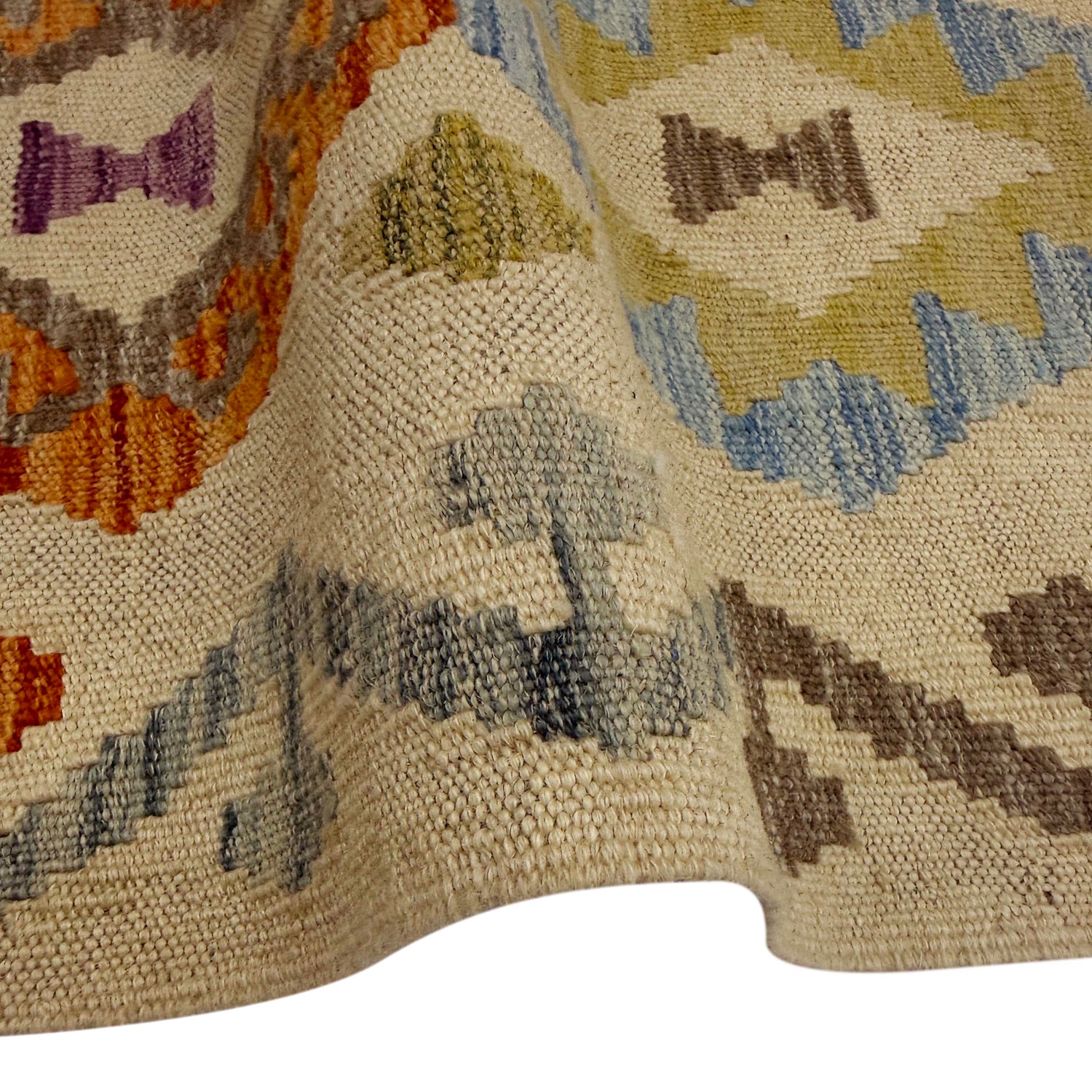 Handmade Multi Kilim Geometric 10' Runner