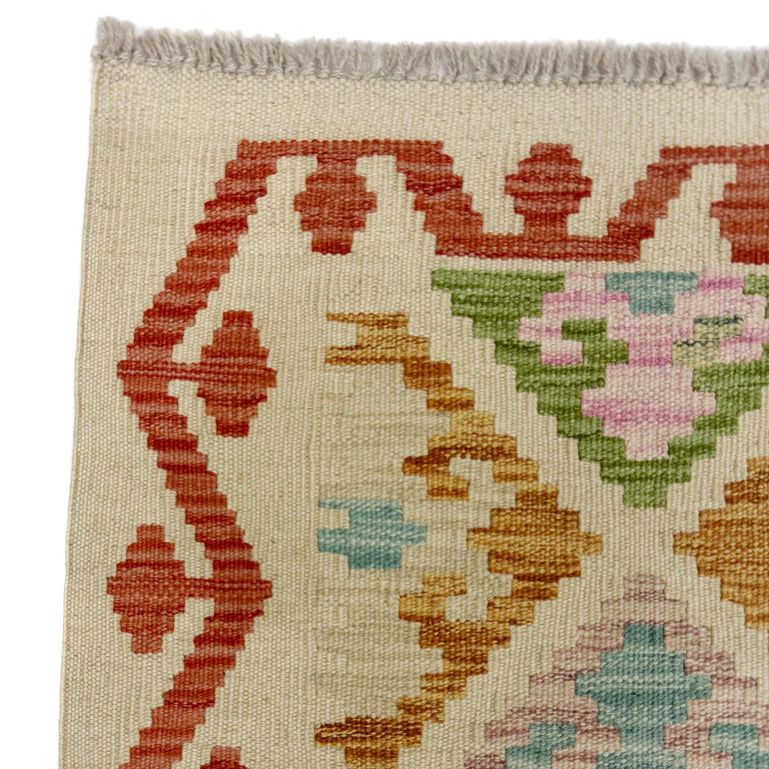 Handmade Multi Kilim Geometric 10' Runner