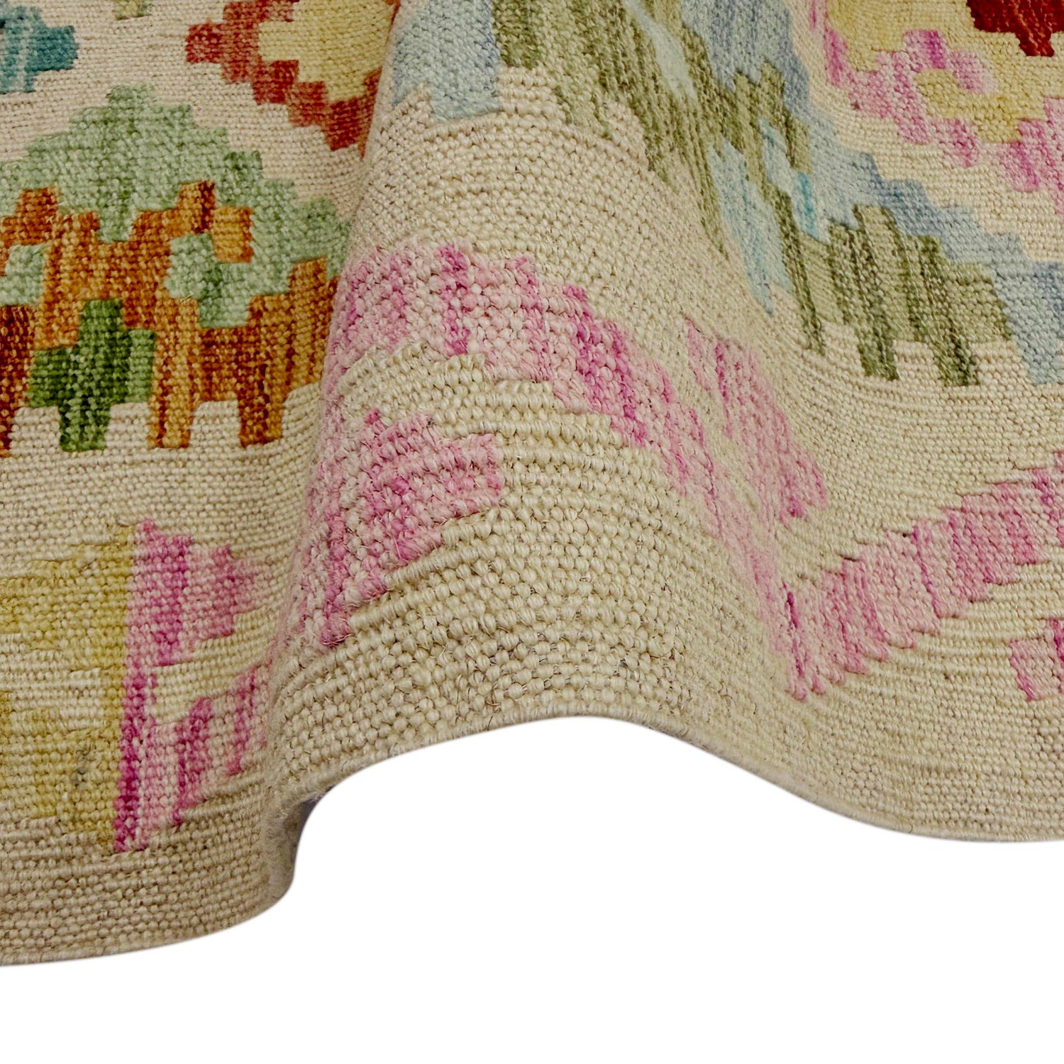 Handmade Multi Kilim Geometric 10' Runner