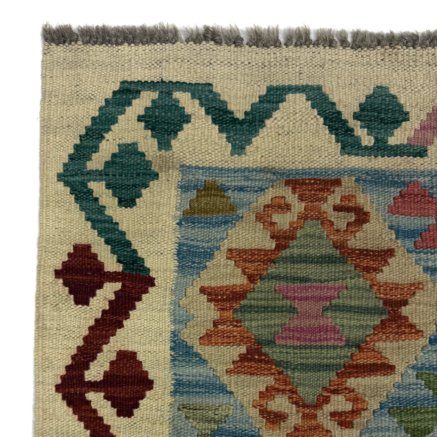 Handmade Multi Kilim Geometric 10' Runner