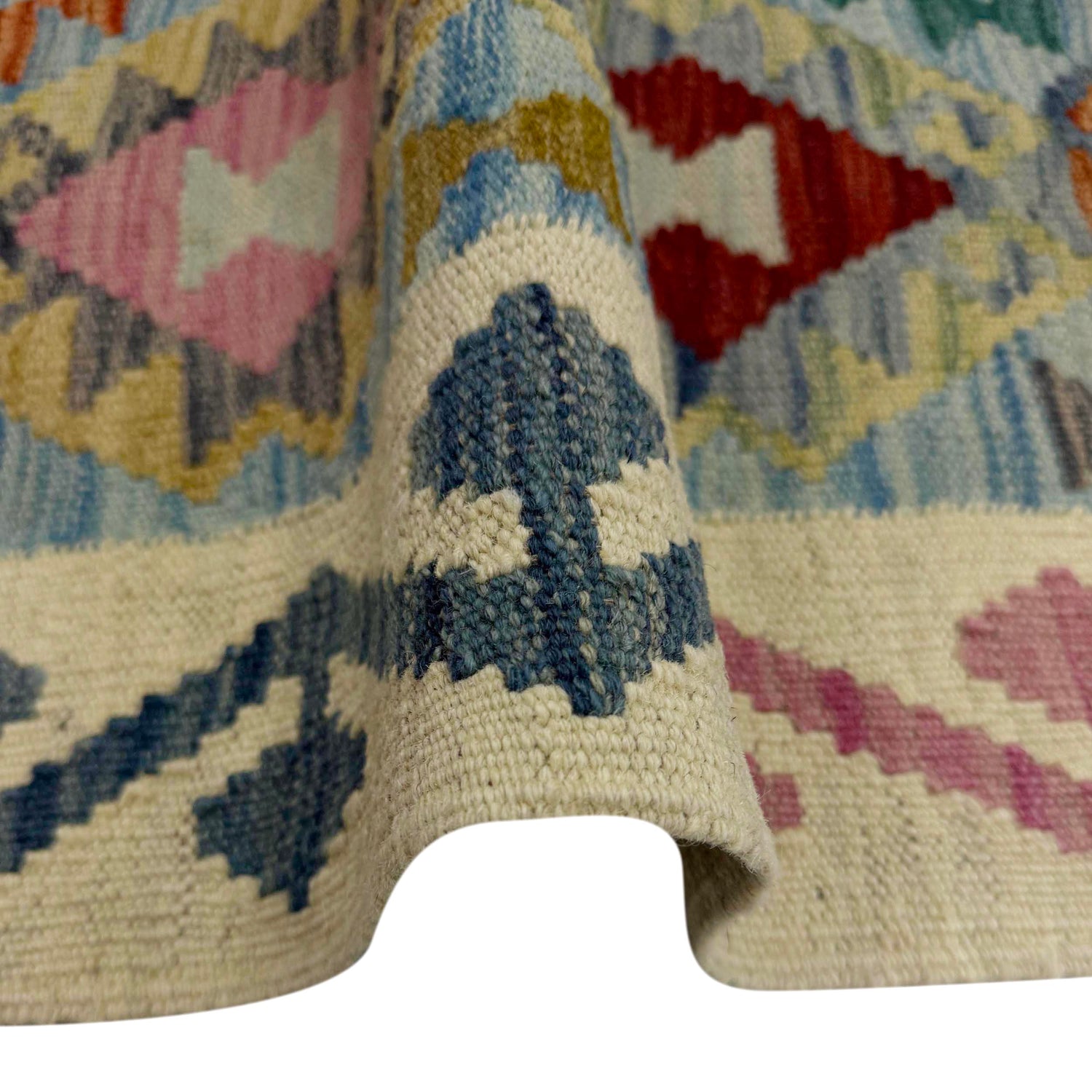 Handmade Multi Kilim Geometric 10' Runner