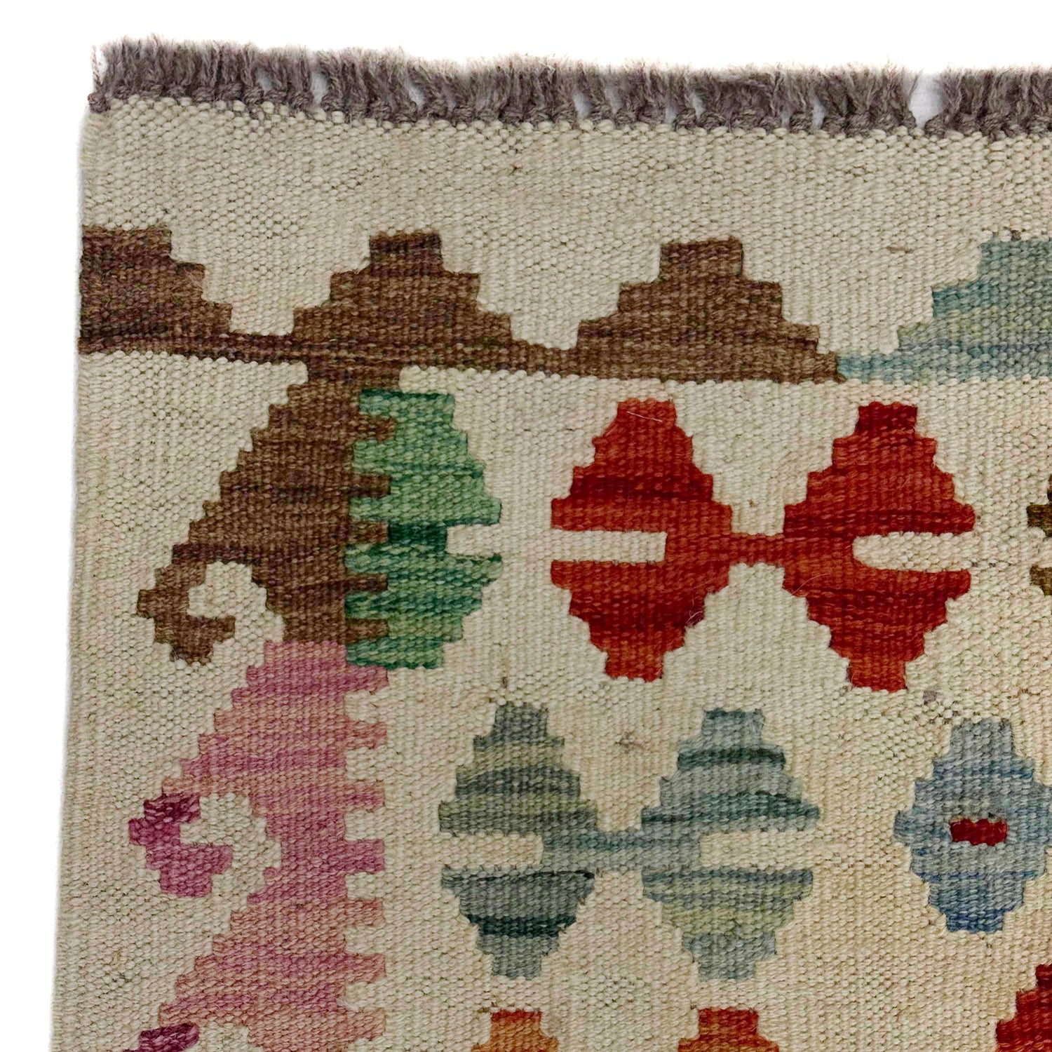 Handmade Multi Kilim Geometric 10' Runner
