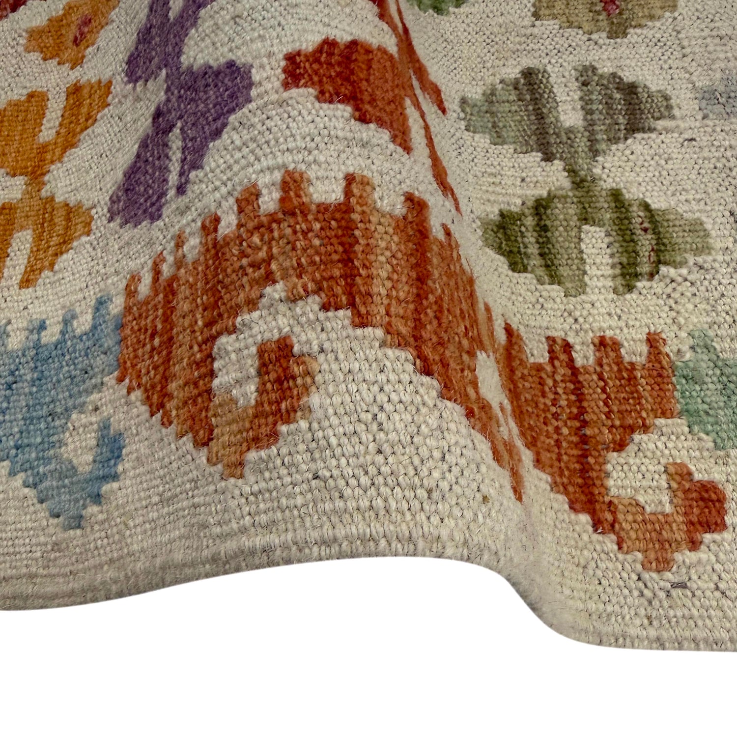 Handmade Multi Kilim Geometric 10' Runner