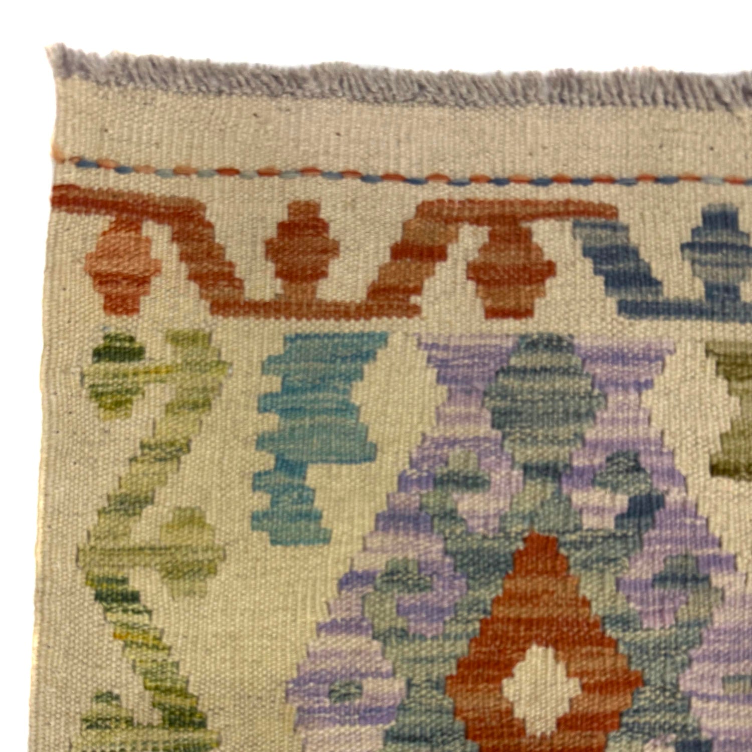 Handmade Multi Kilim Geometric 10' Runner