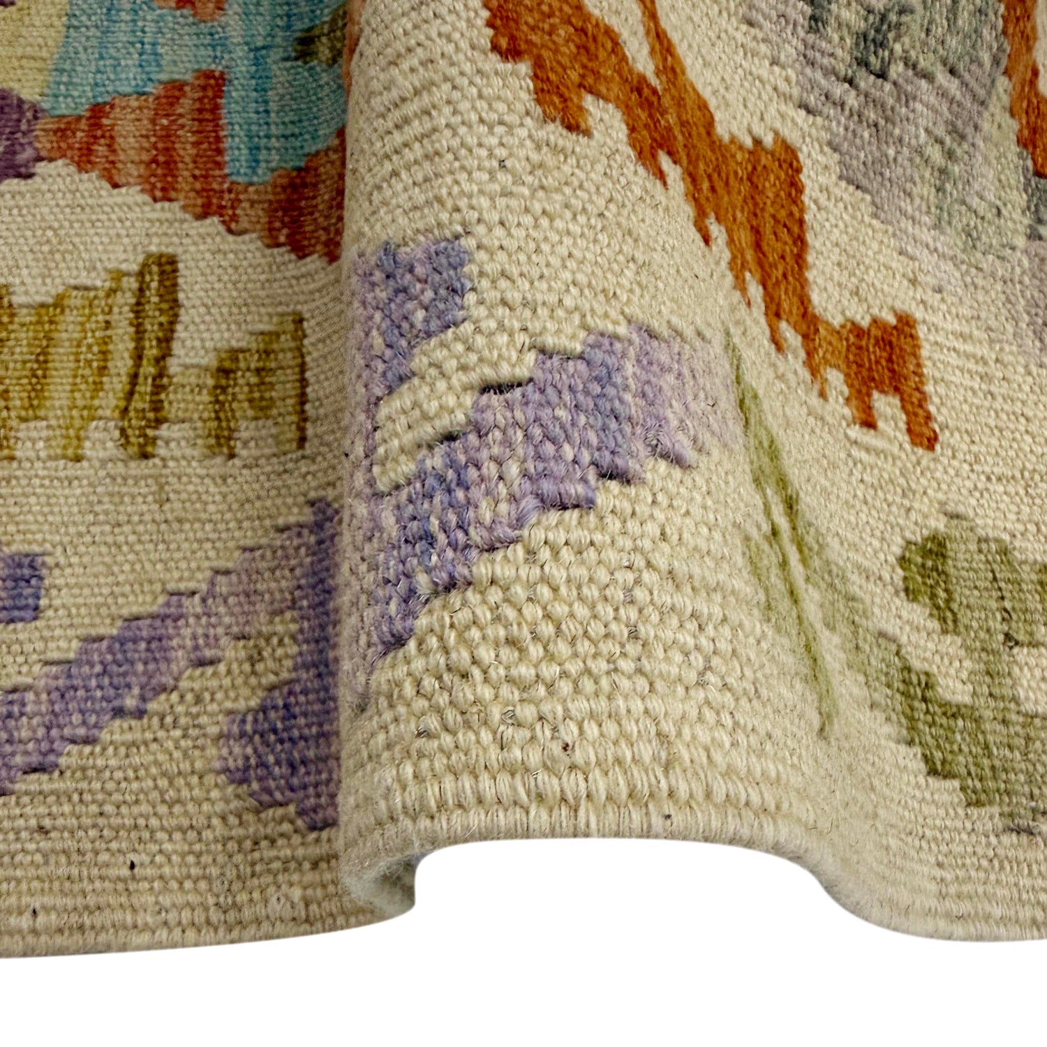 Handmade Multi Kilim Geometric 10' Runner