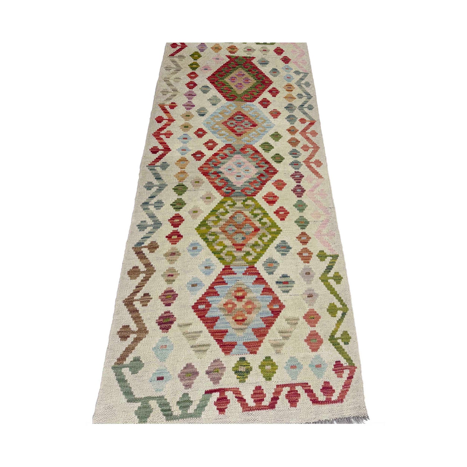Handmade Multi Kilim Geometric 6' Runner