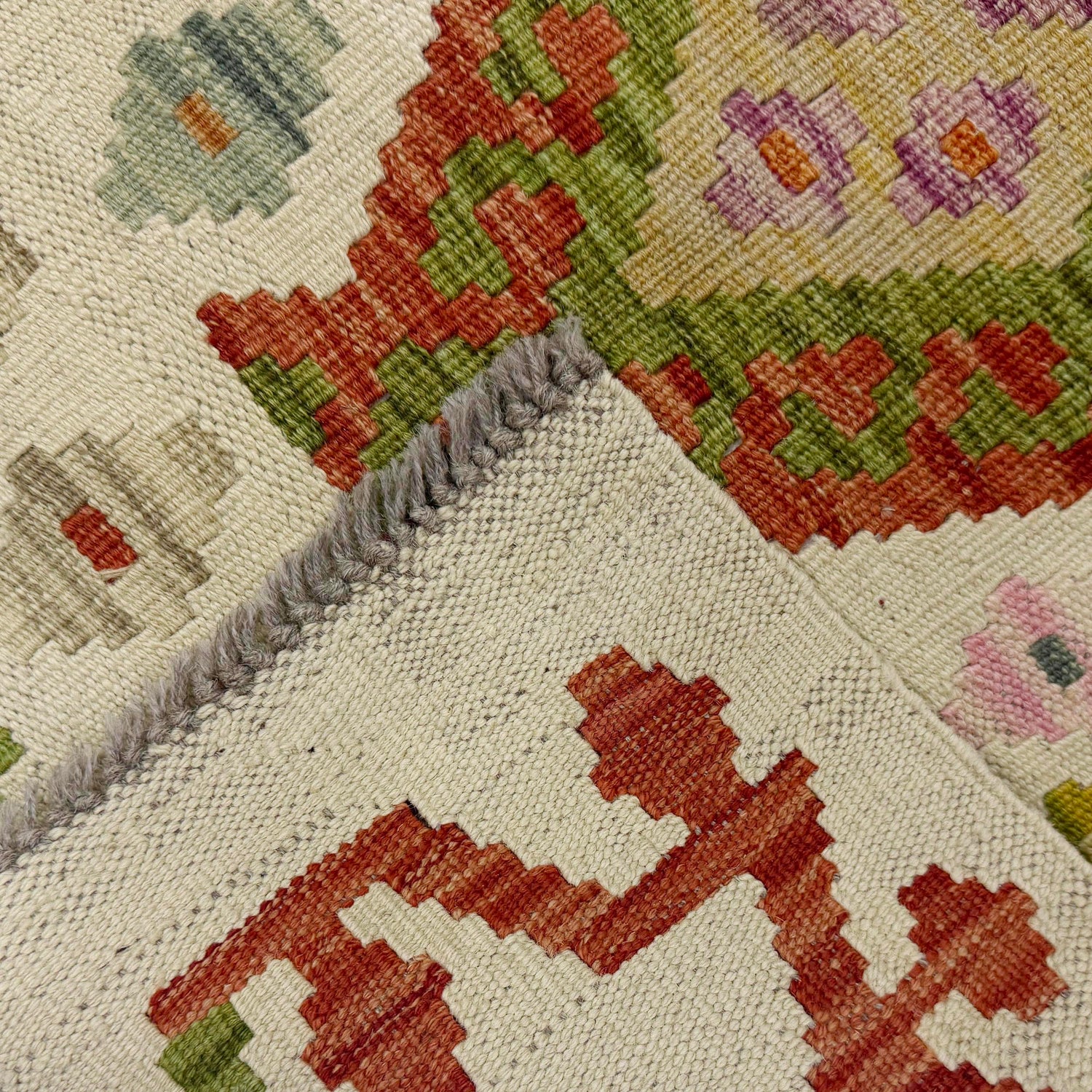Handmade Multi Kilim Geometric 6' Runner