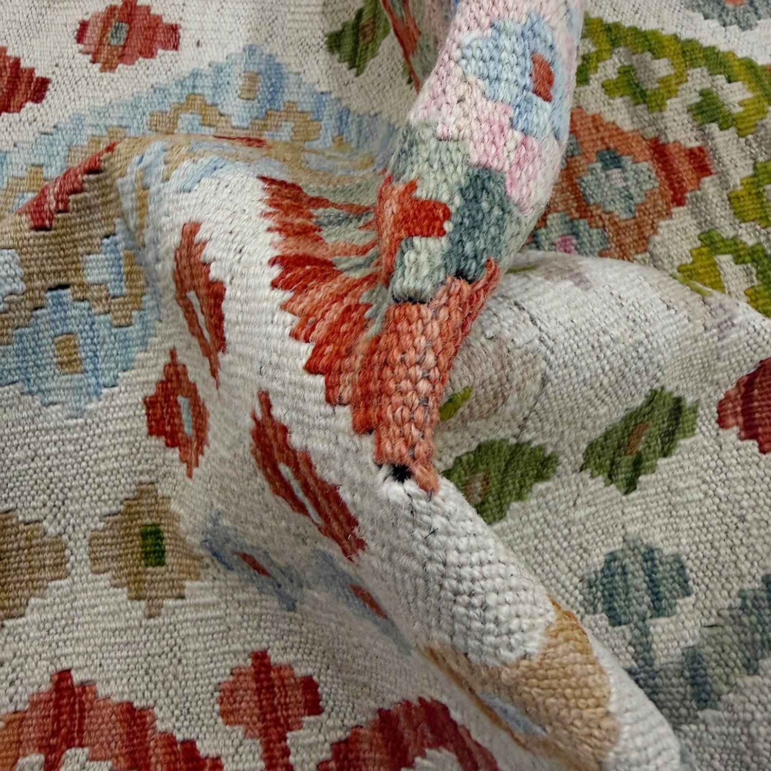 Handmade Multi Kilim Geometric 6' Runner