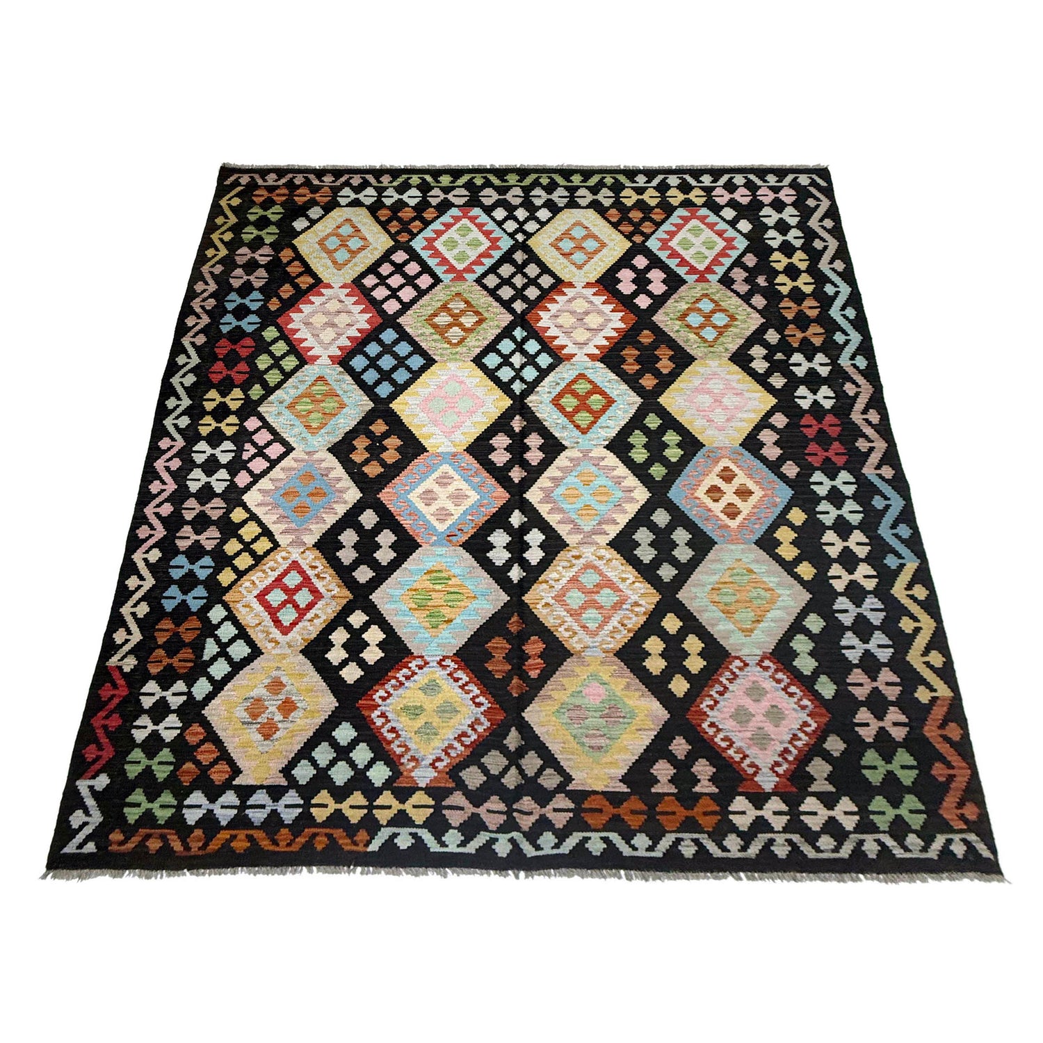Handmade Multi Kilim Geometric 7x10 ft