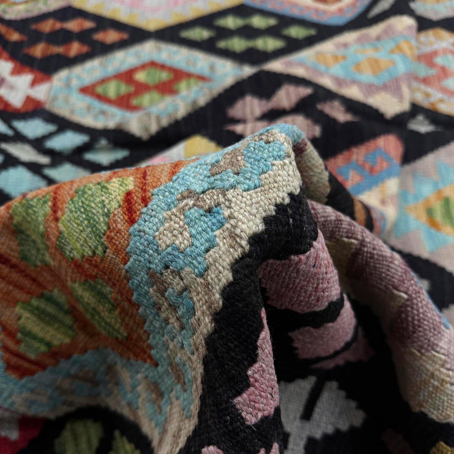 Handmade Multi Kilim Geometric 7x10 ft