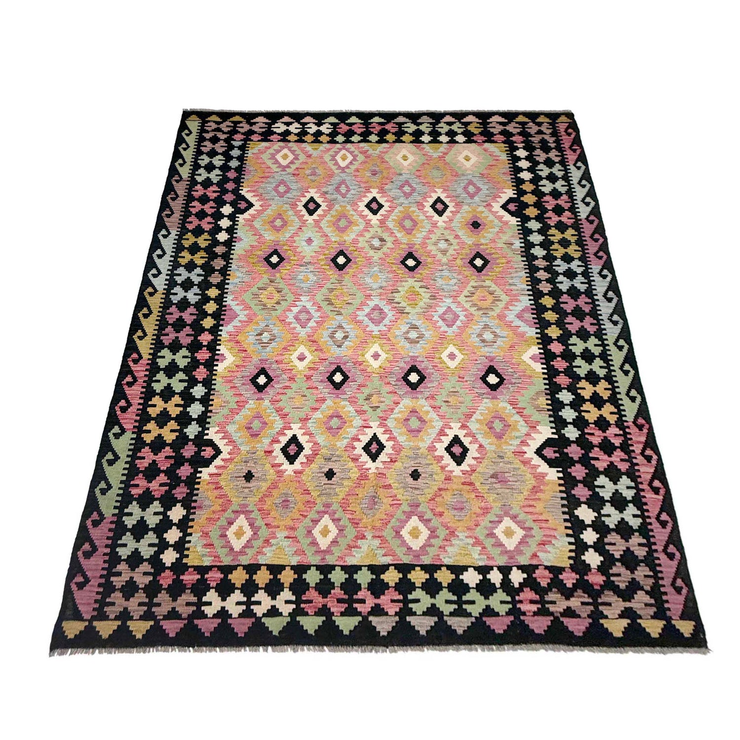 Handmade Multi Kilim Geometric 7x10 ft