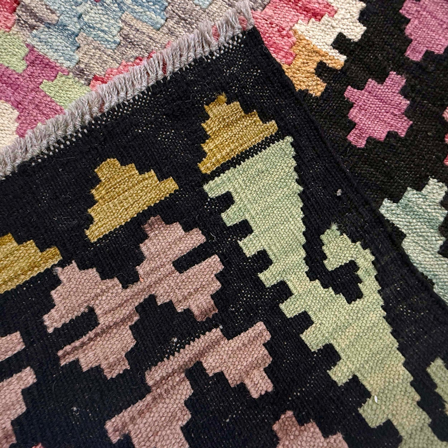Handmade Multi Kilim Geometric 7x10 ft
