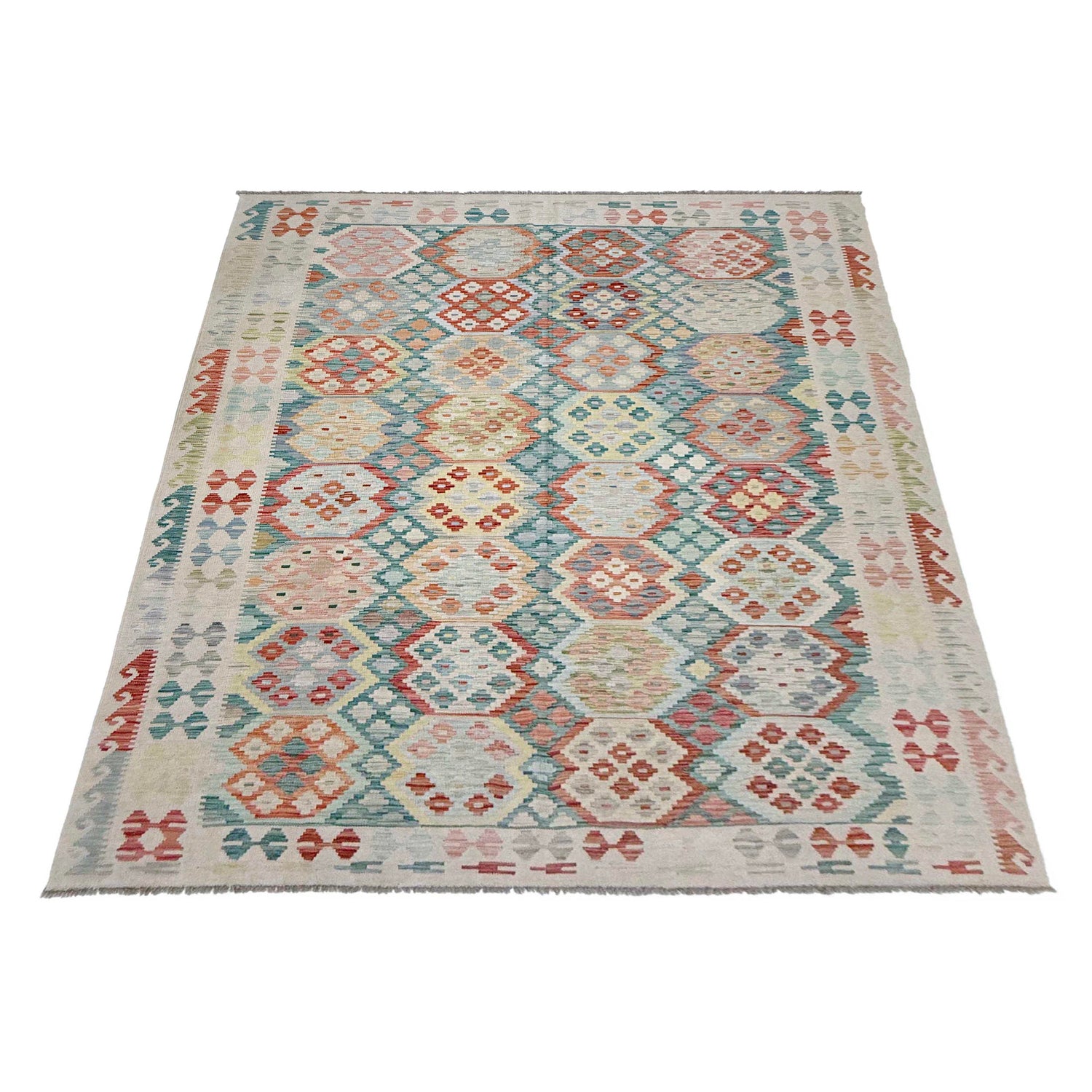 Handmade Multi Kilim Geometric 7x10 ft