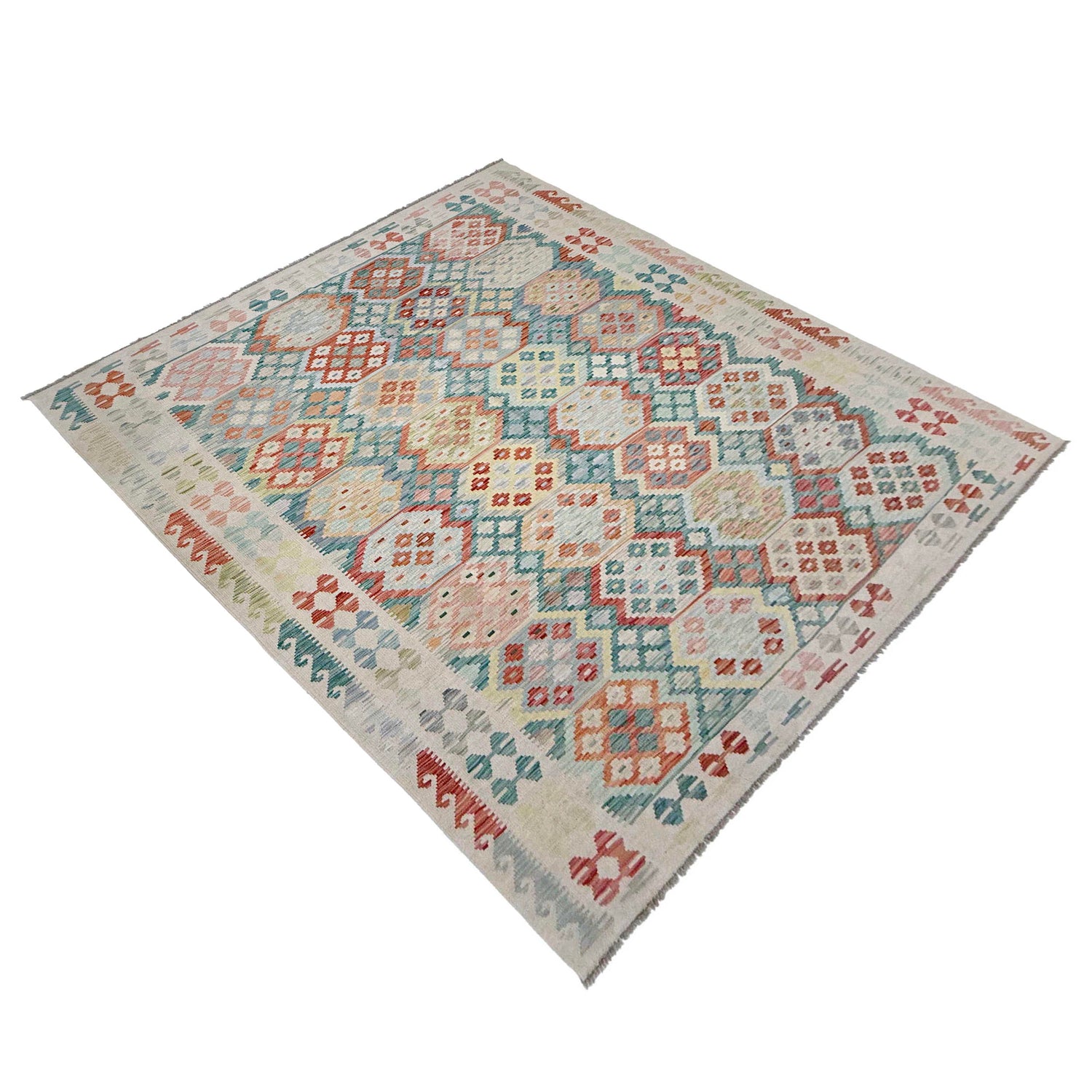 Handmade Multi Kilim Geometric 7x10 ft