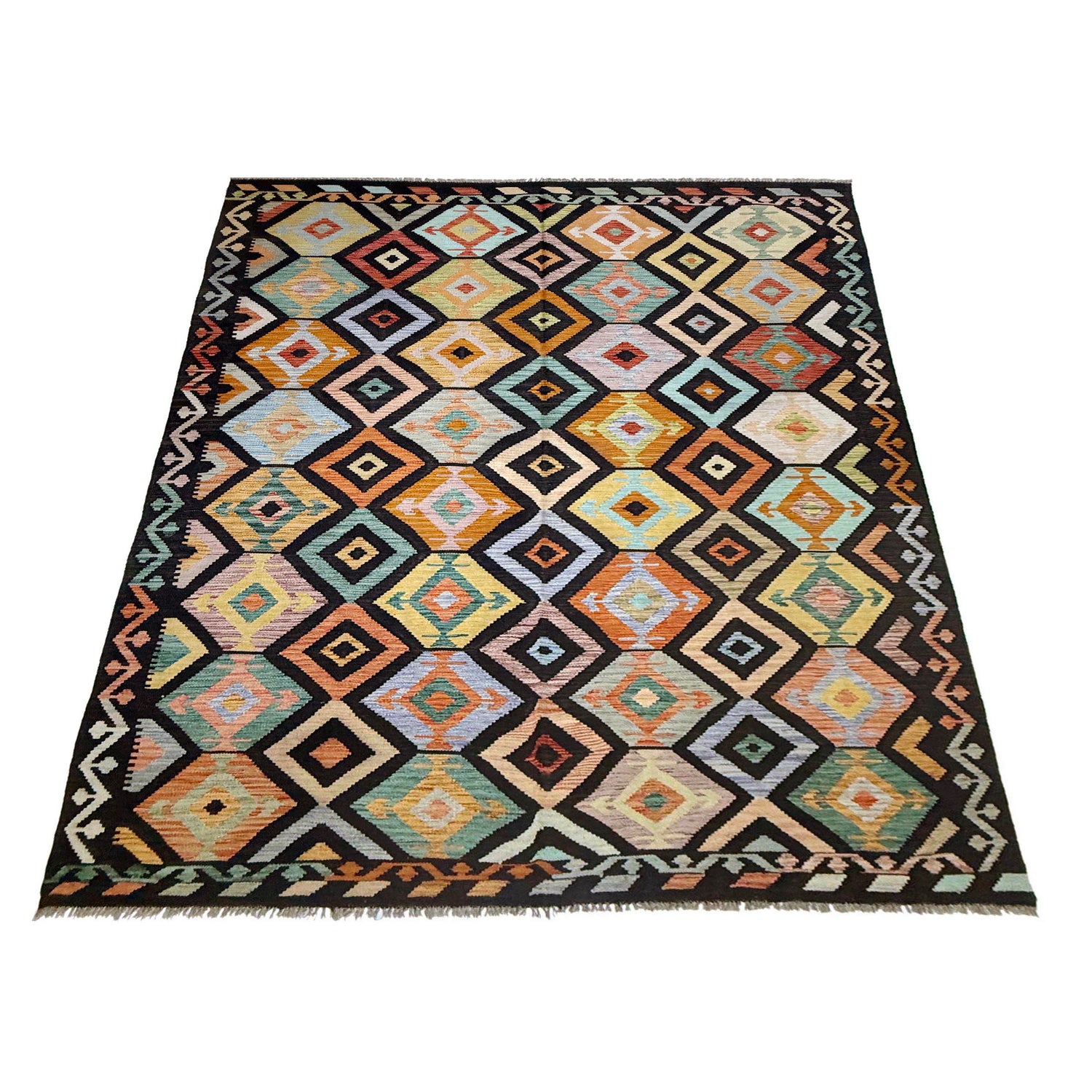 Handmade Multi Kilim Geometric 7x10 ft