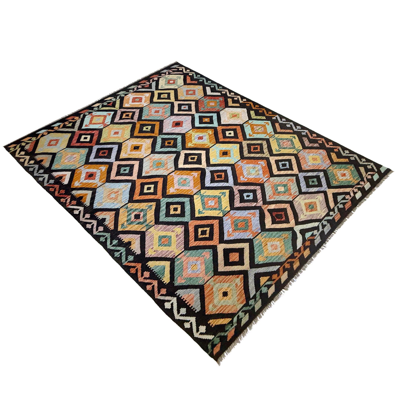 Handmade Multi Kilim Geometric 7x10 ft