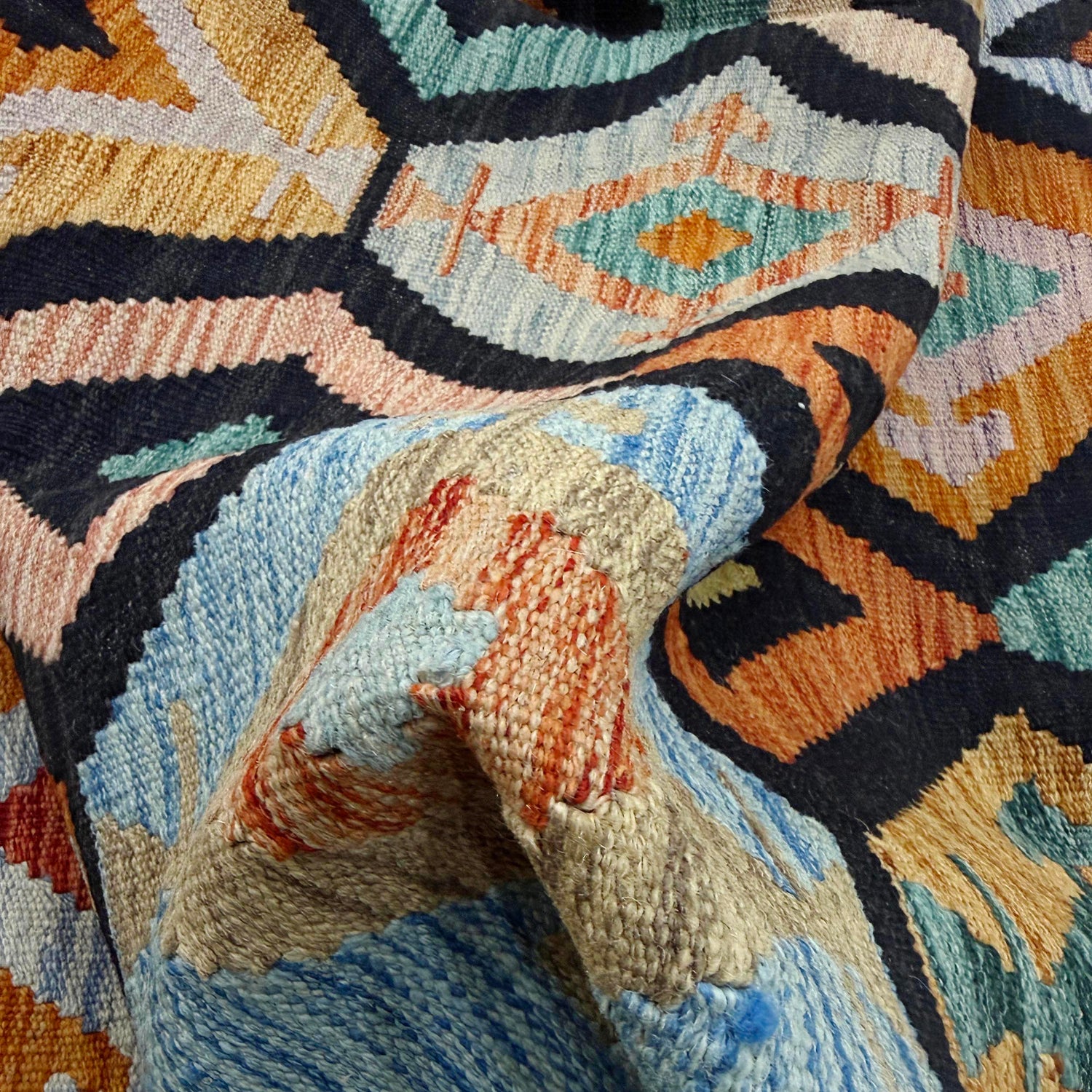 Handmade Multi Kilim Geometric 7x10 ft