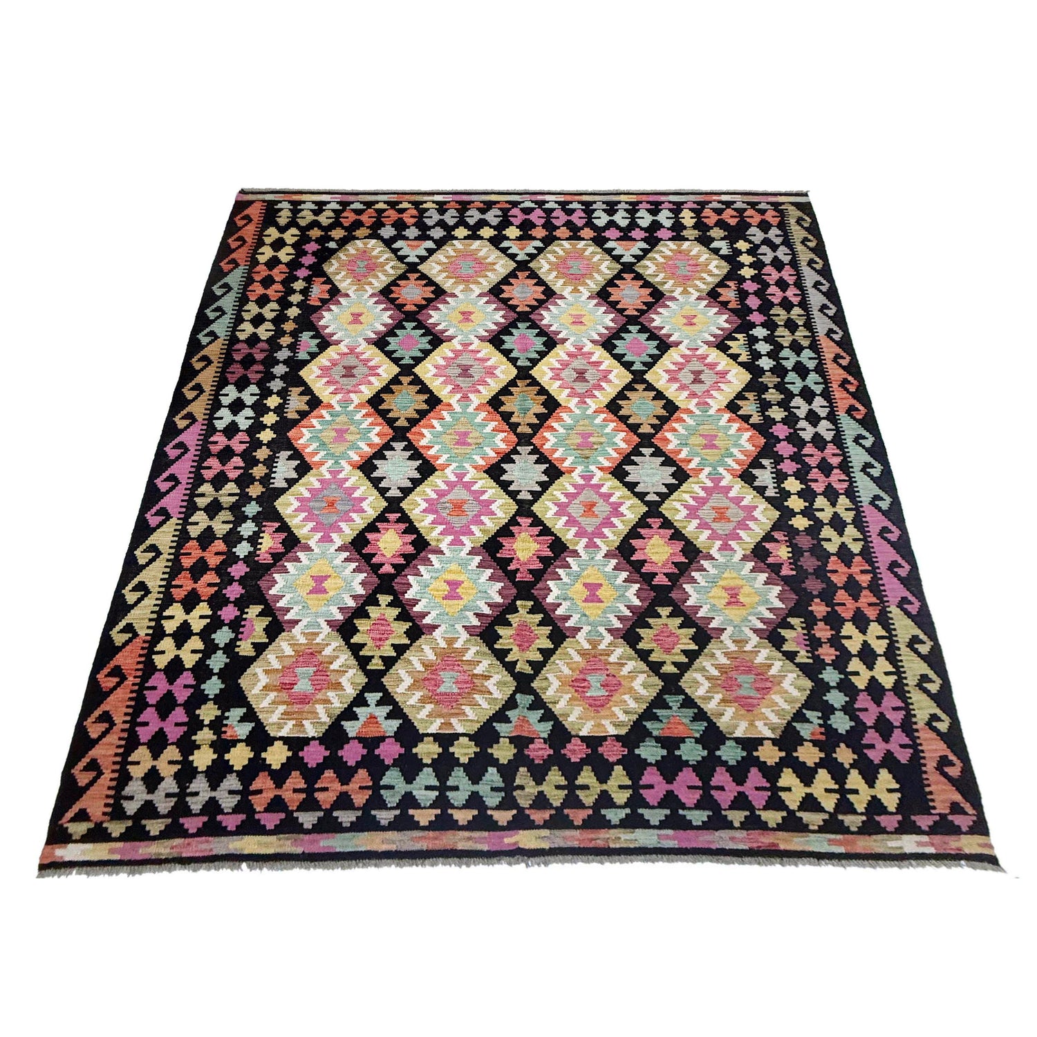 Handmade Multi Kilim Geometric 7x10 ft