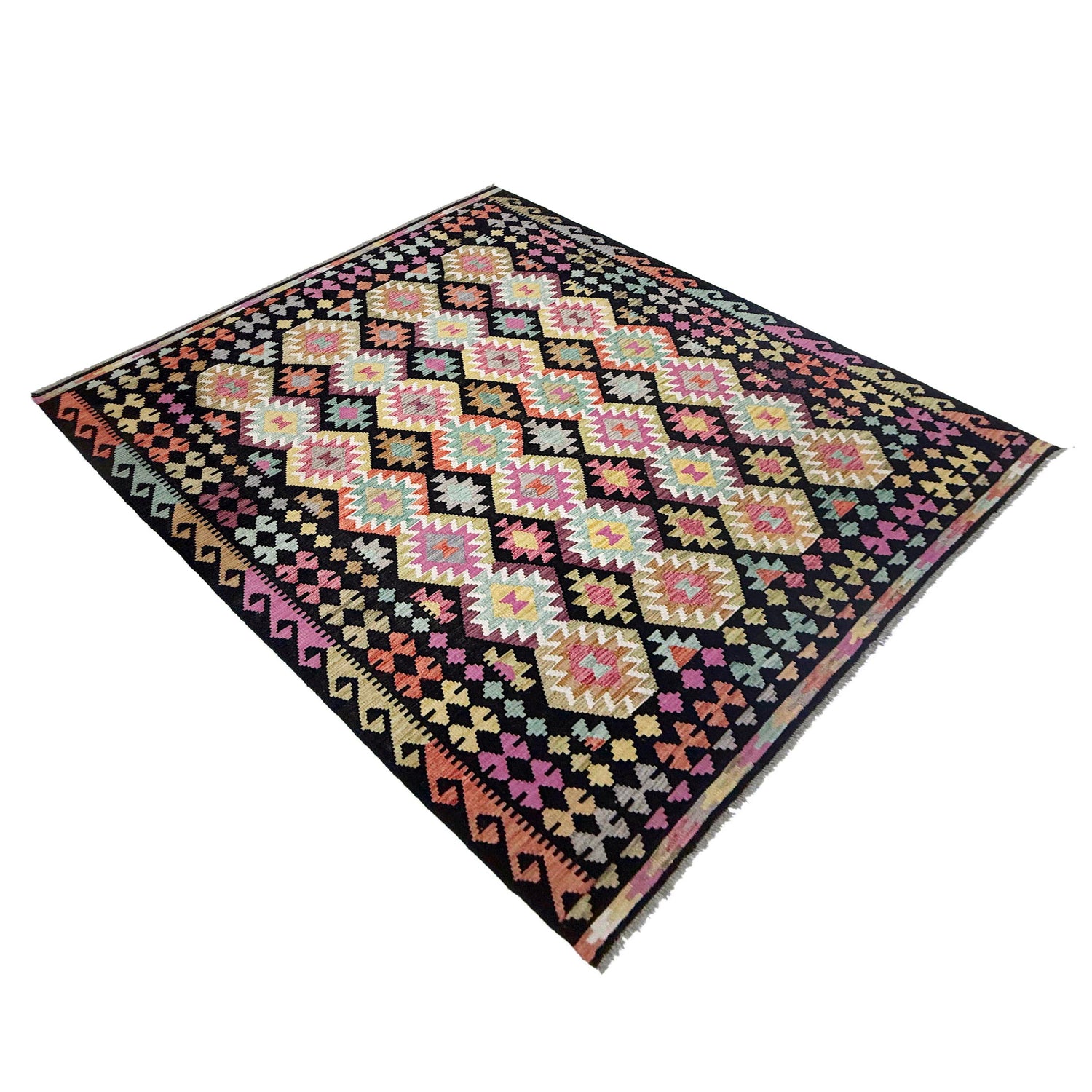 Handmade Multi Kilim Geometric 7x10 ft