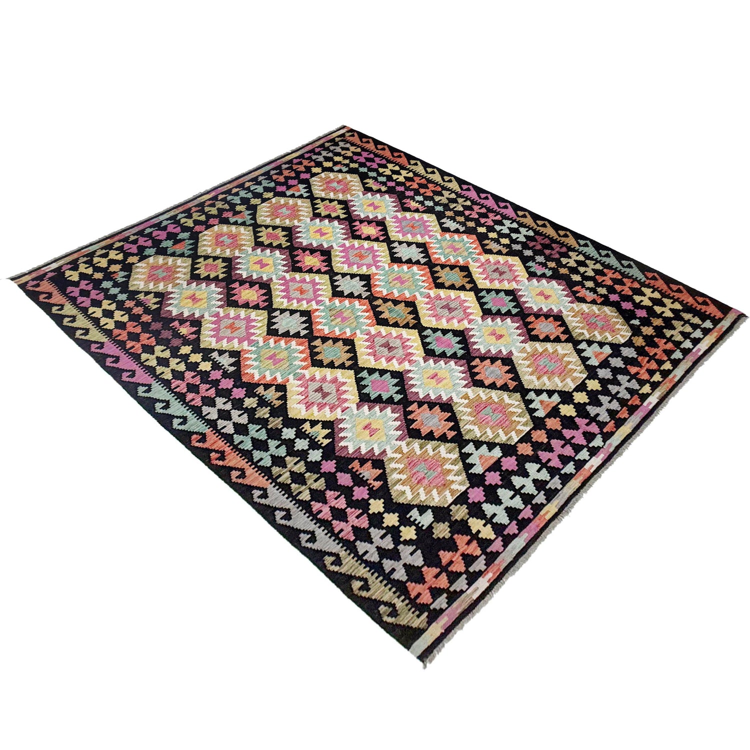 Handmade Multi Kilim Geometric 7x10 ft
