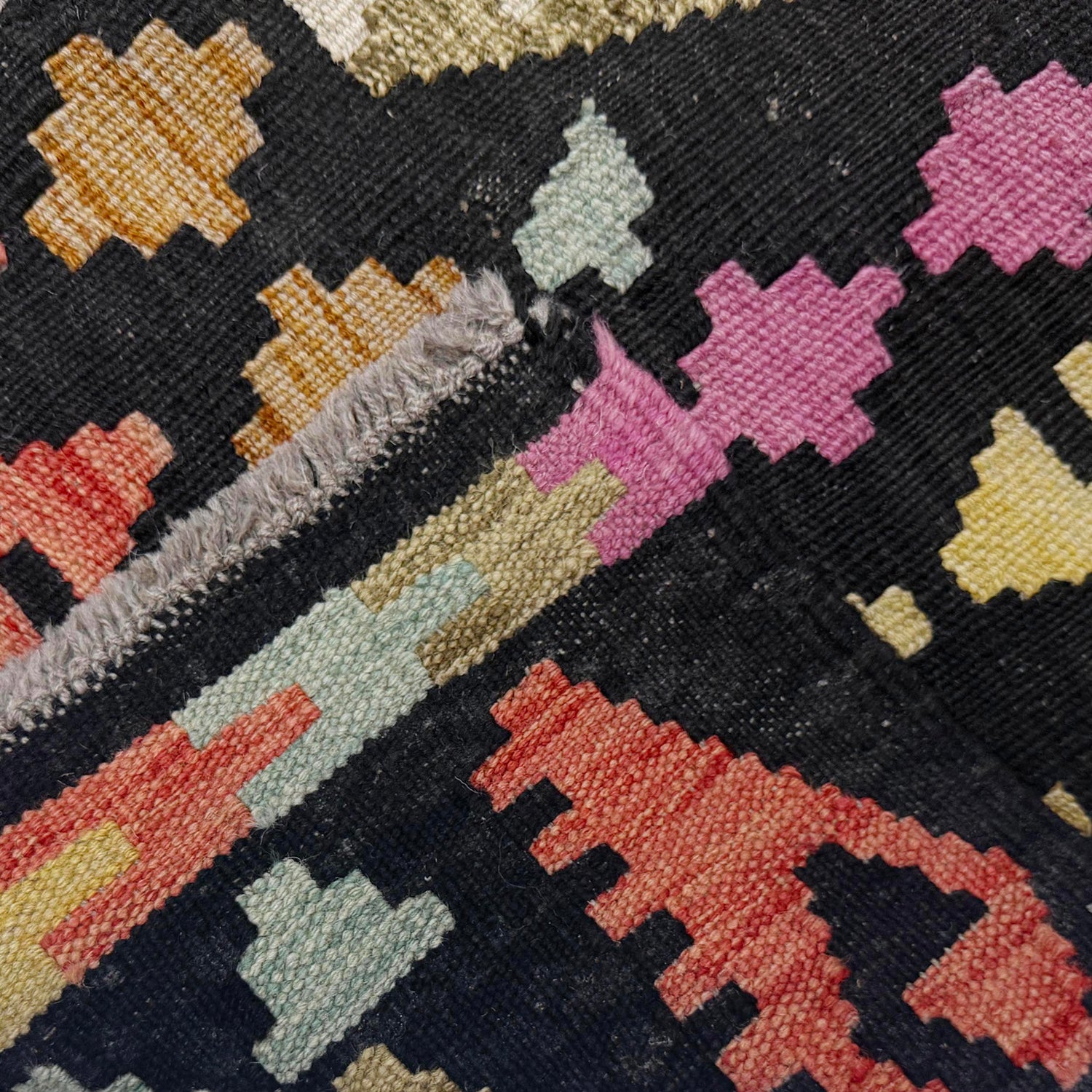 Handmade Multi Kilim Geometric 7x10 ft