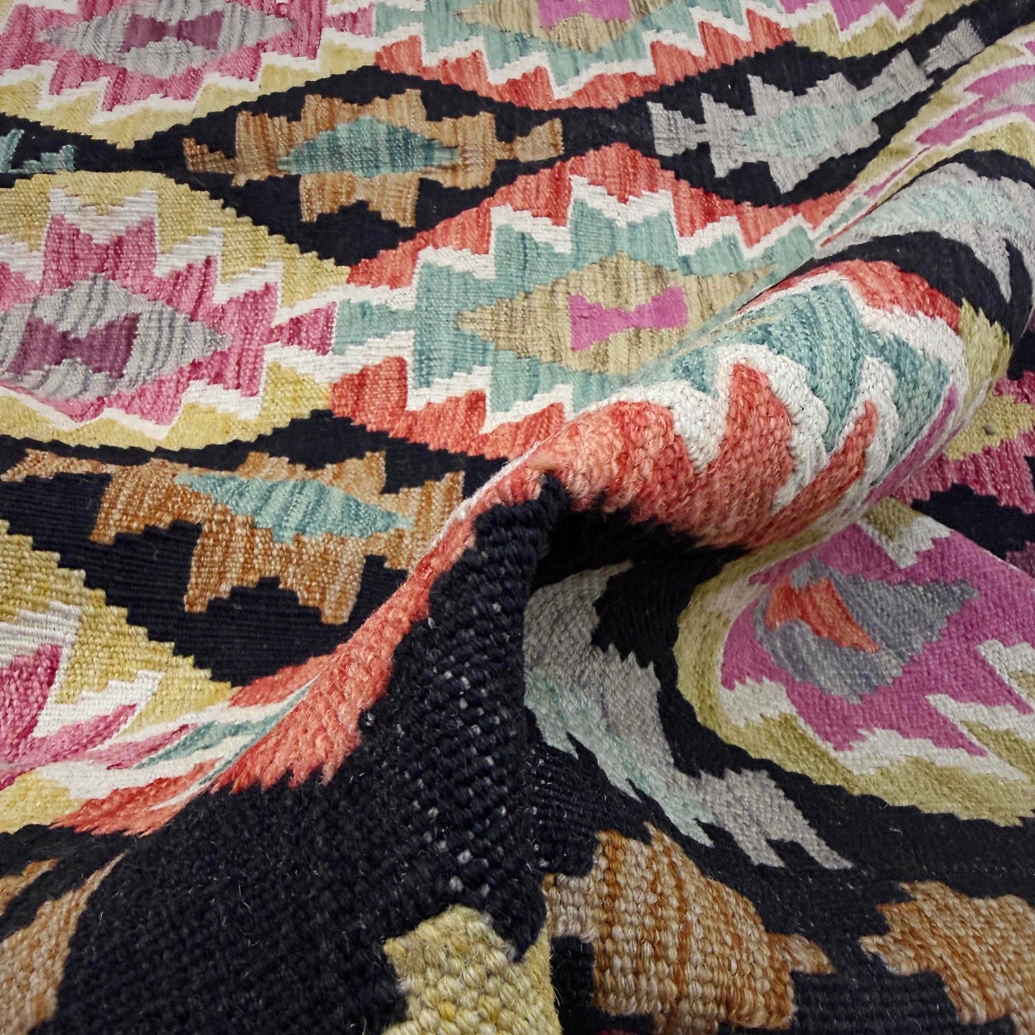 Handmade Multi Kilim Geometric 7x10 ft