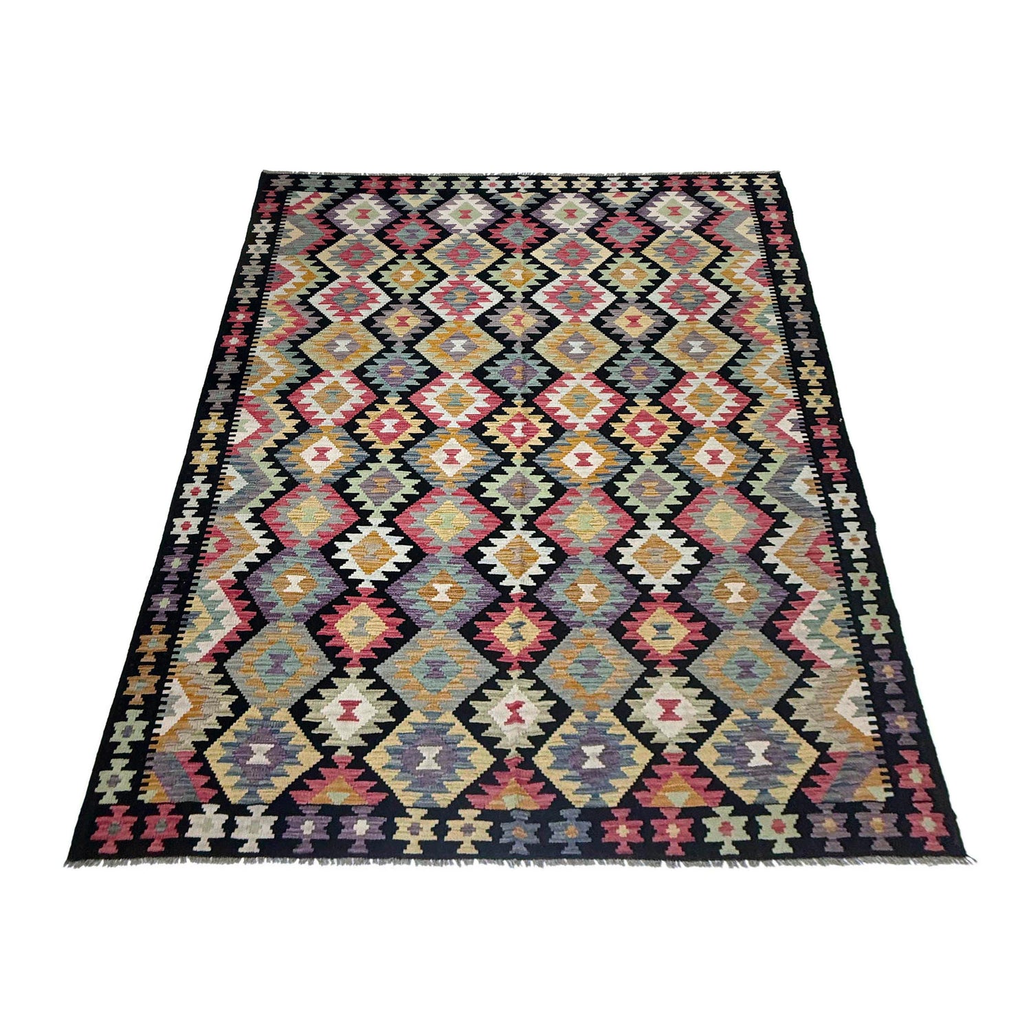 Handmade Multi Kilim Geometric 7x10 ft