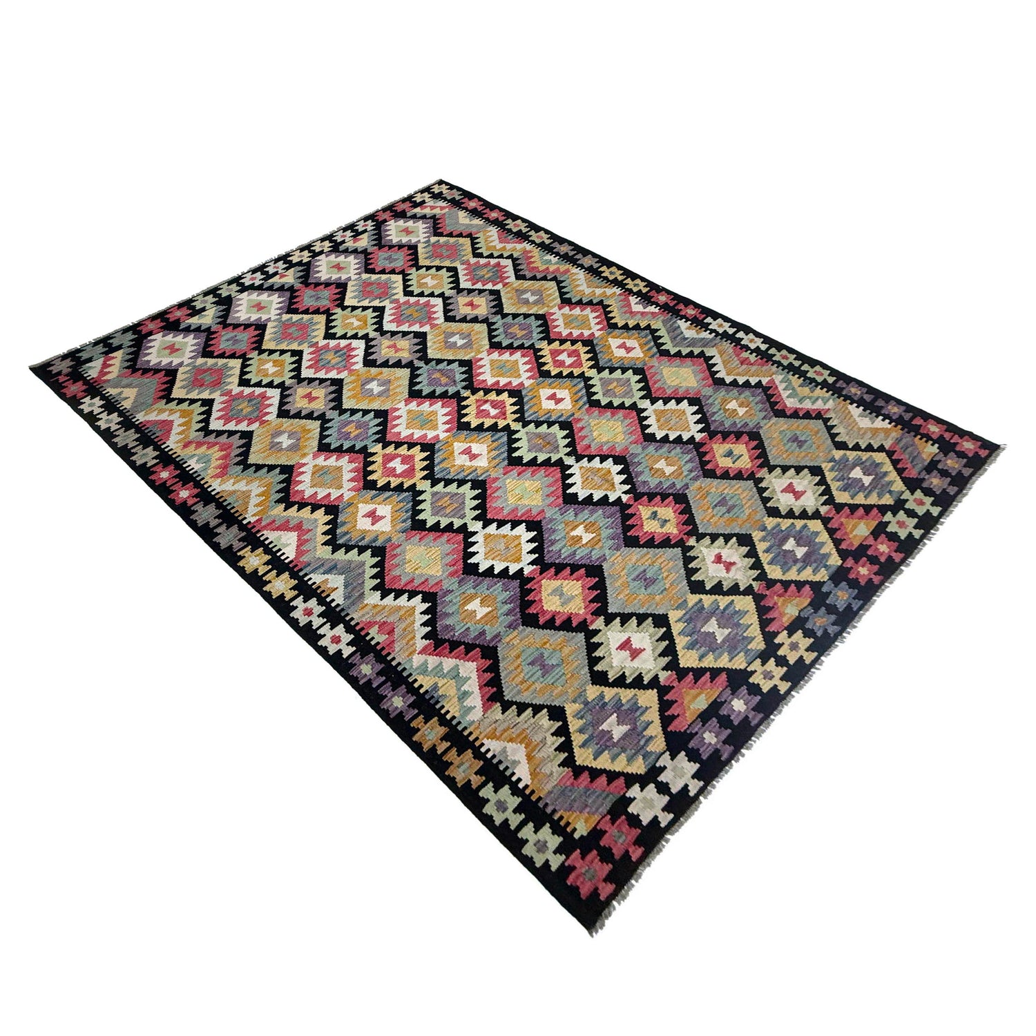 Handmade Multi Kilim Geometric 7x10 ft