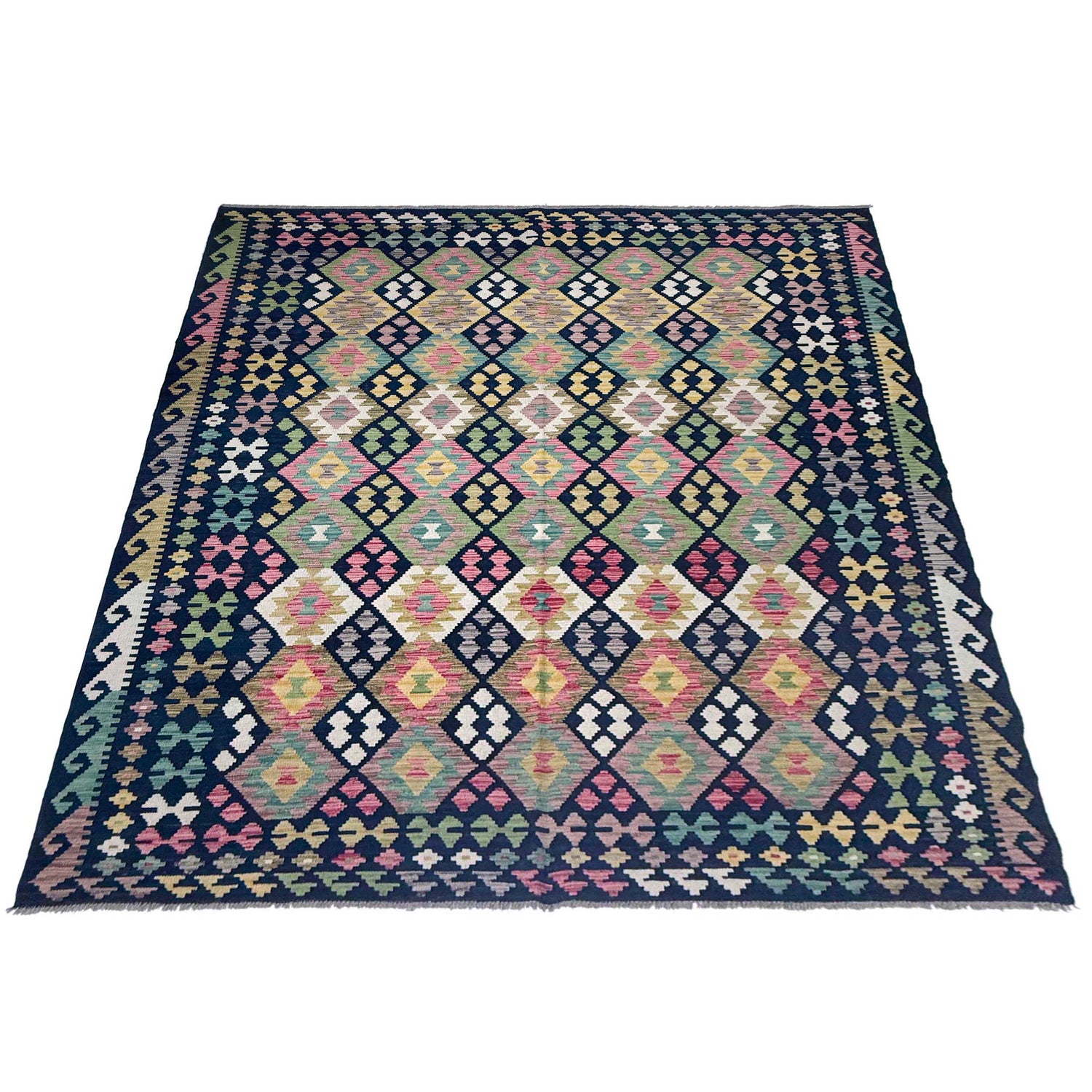 Handmade Multi Kilim Geometric 7x10 ft