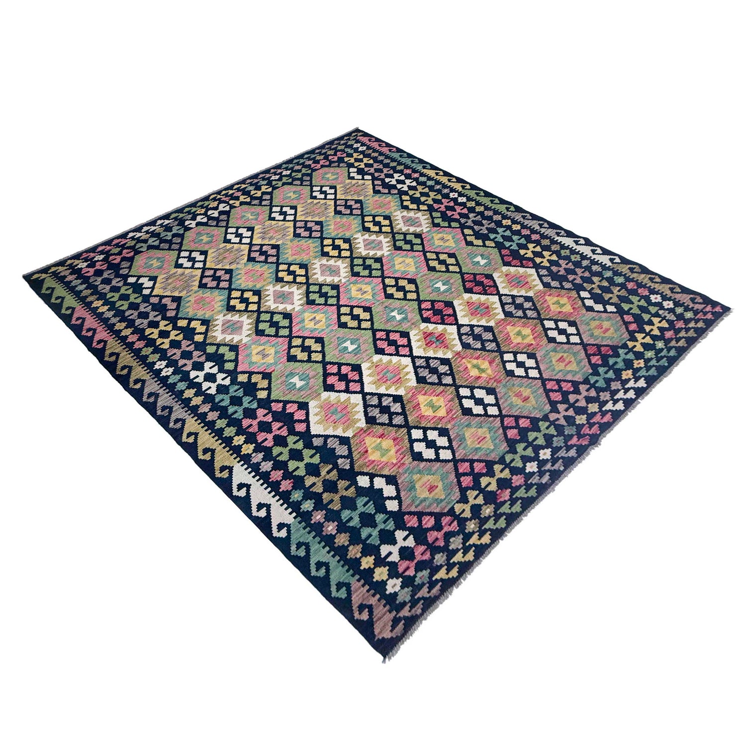 Handmade Multi Kilim Geometric 7x10 ft