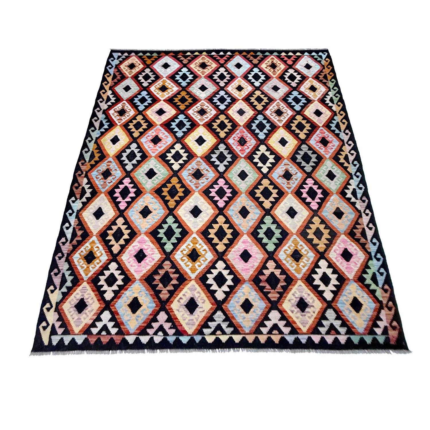 Handmade Multi Kilim Geometric 7x10 ft