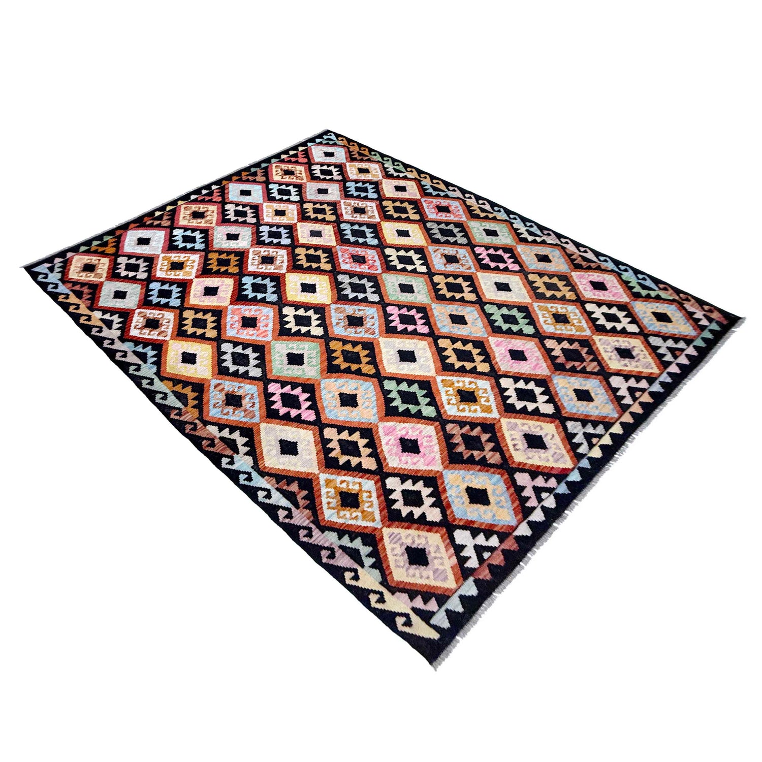 Handmade Multi Kilim Geometric 7x10 ft