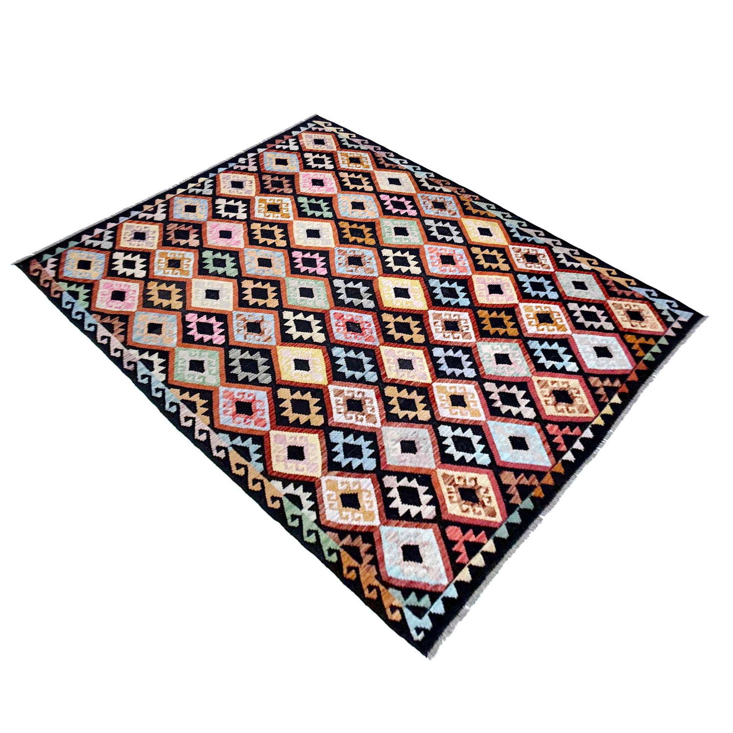 Handmade Multi Kilim Geometric 7x10 ft