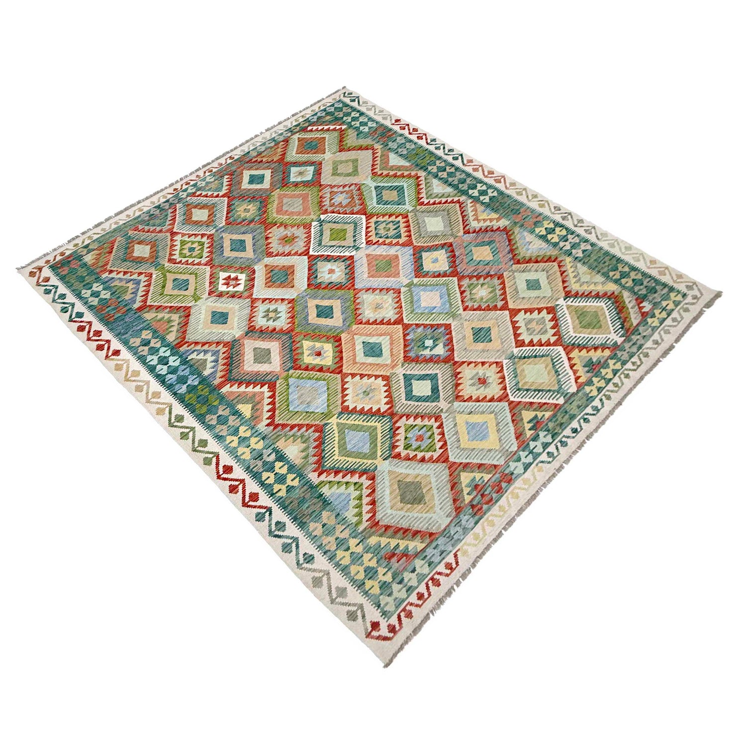 Handmade Multi Kilim Geometric 8x10 ft