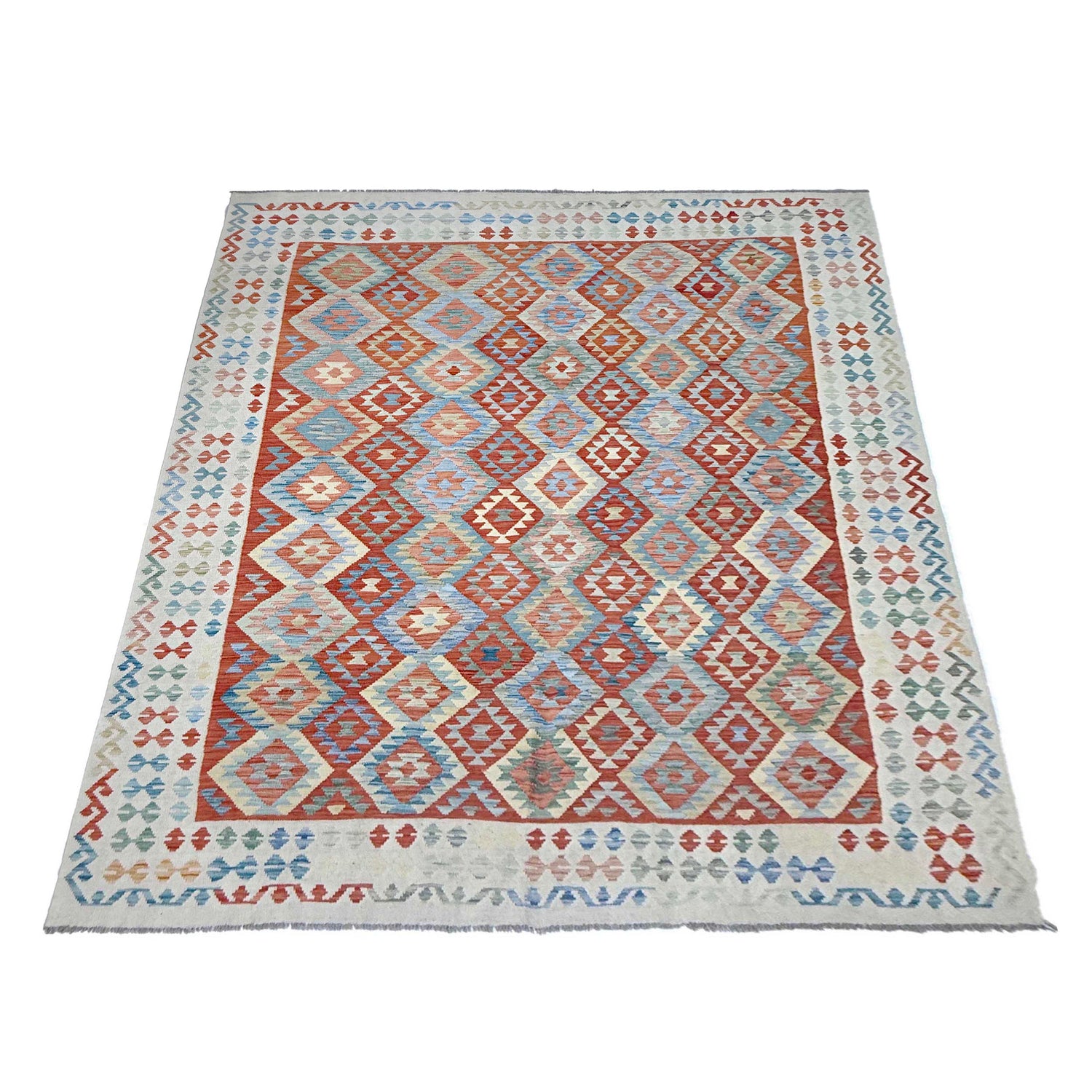 Handmade Multi Kilim Geometric 9x12 ft